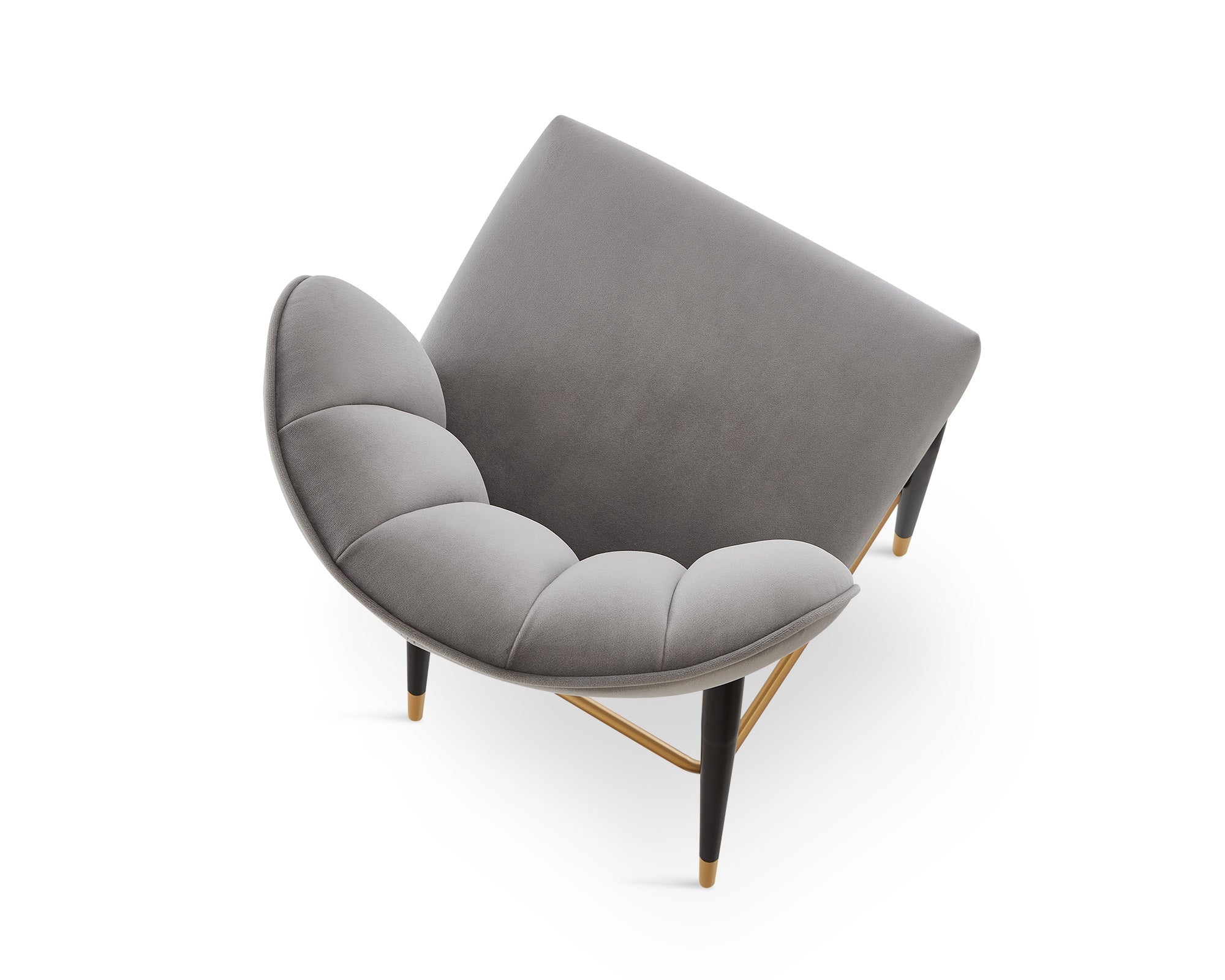 Maya Megan Grey Velvet Bar Stool