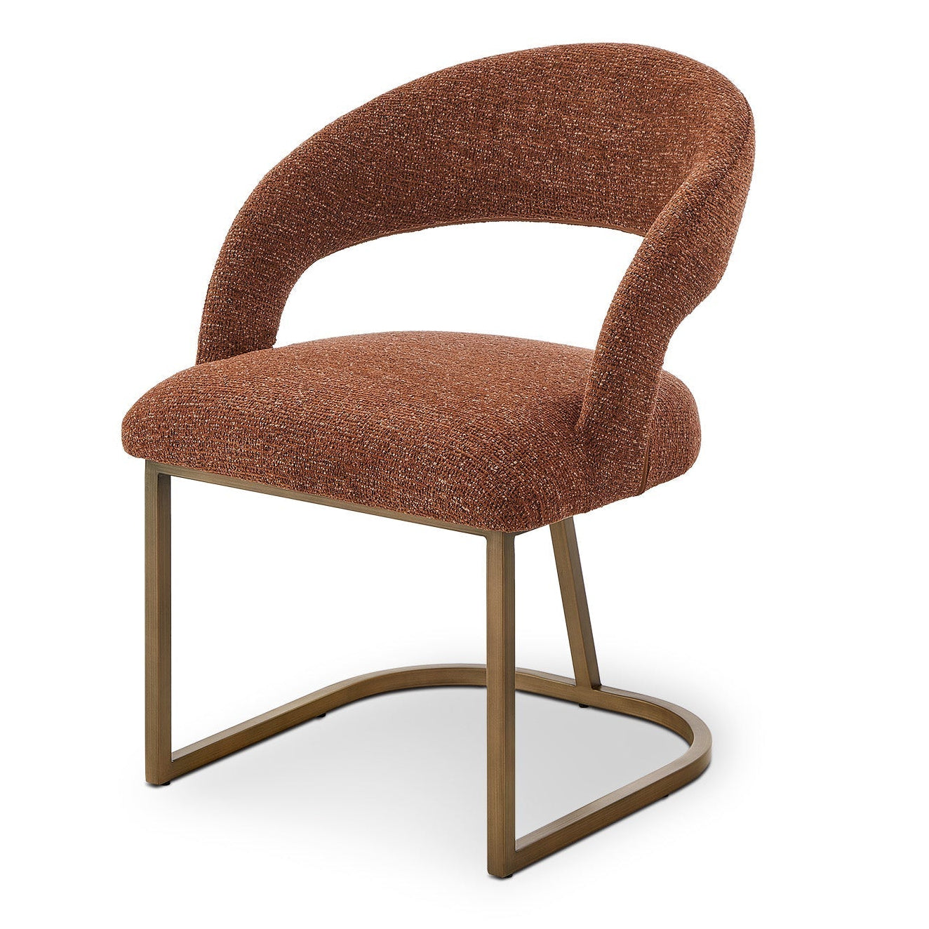 Alfie Bari Chestnut Red Chenille Dining Chair