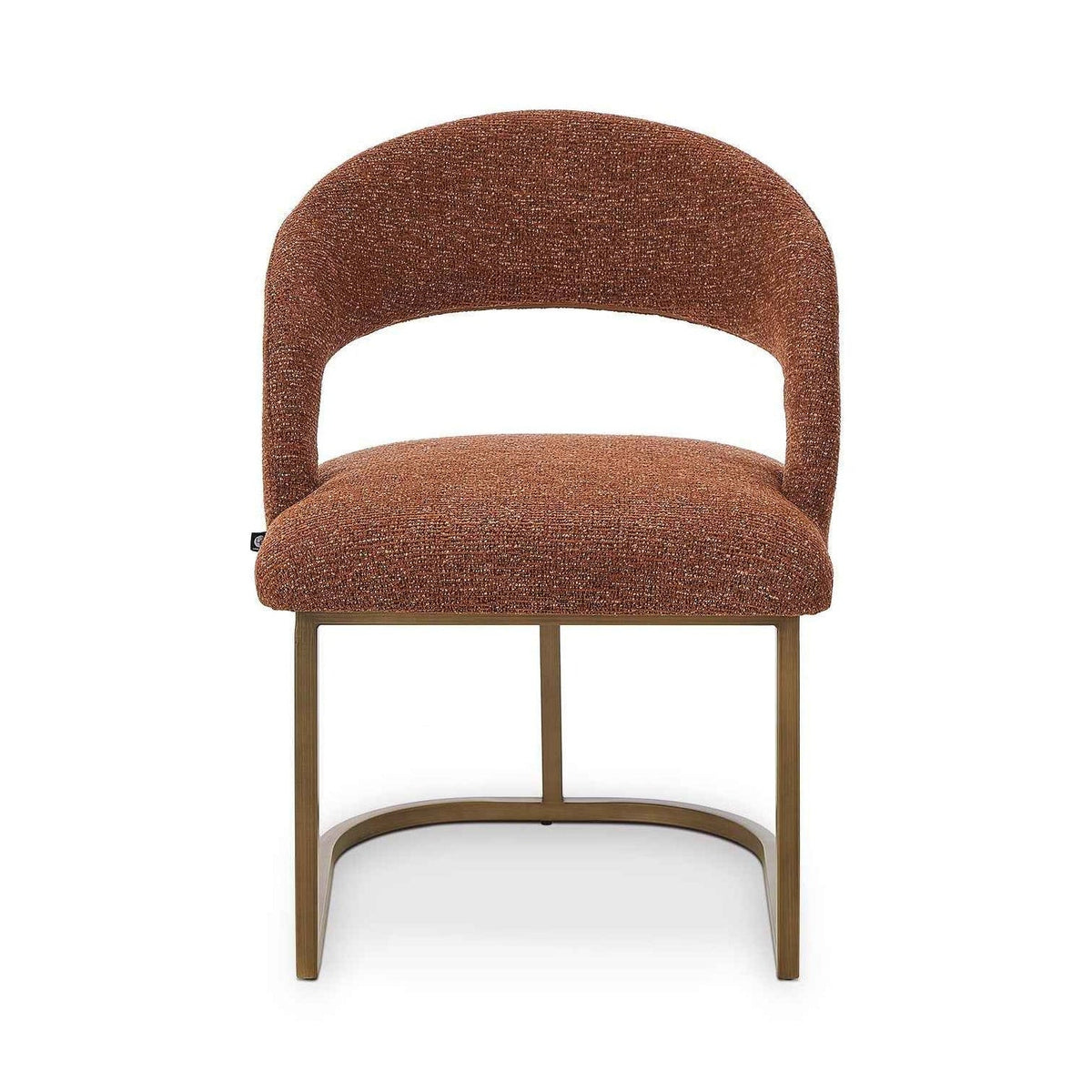 Alfie Bari Chestnut Red Chenille Dining Chair
