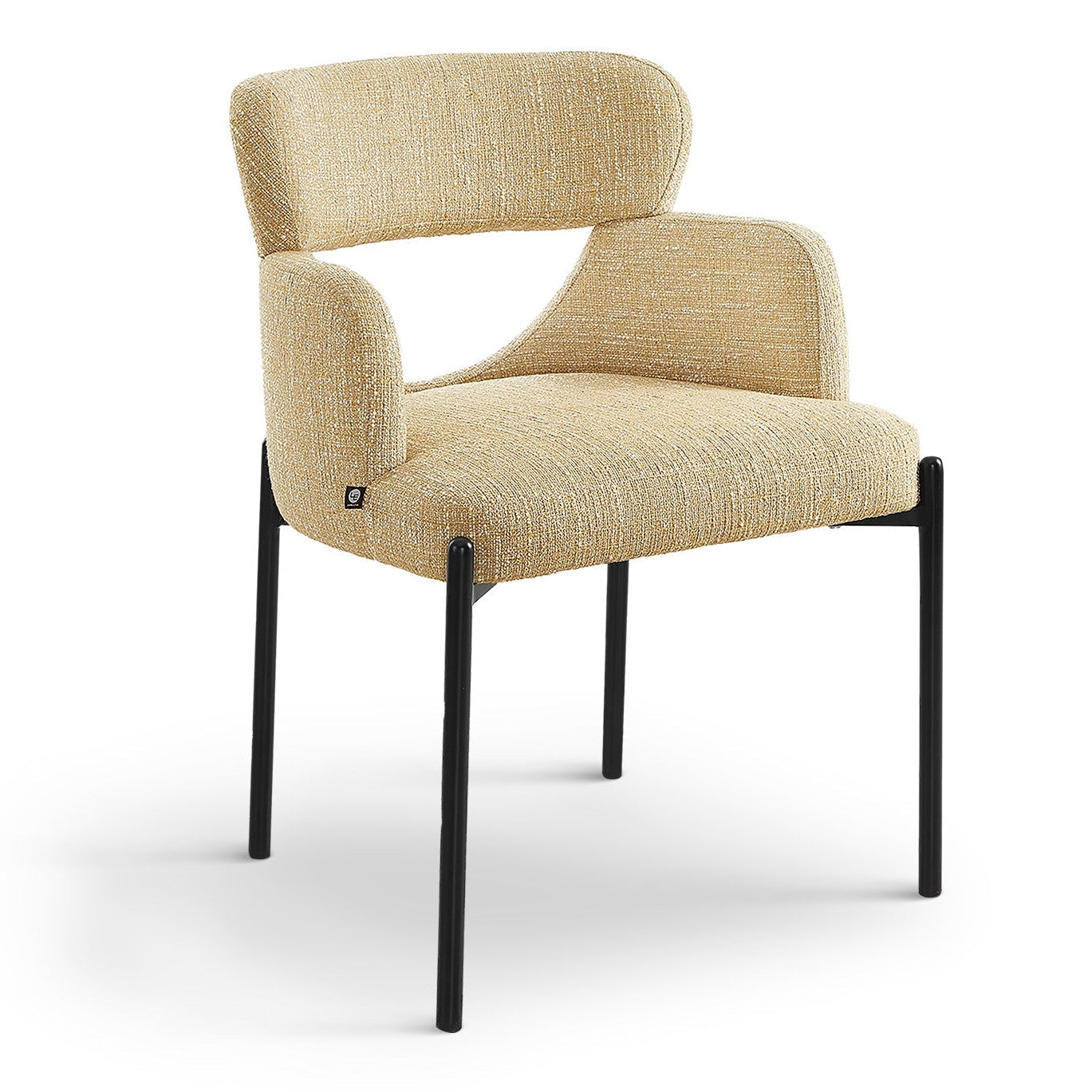 Set of 2 Aga Field Sand Linen Look Dining Chairs