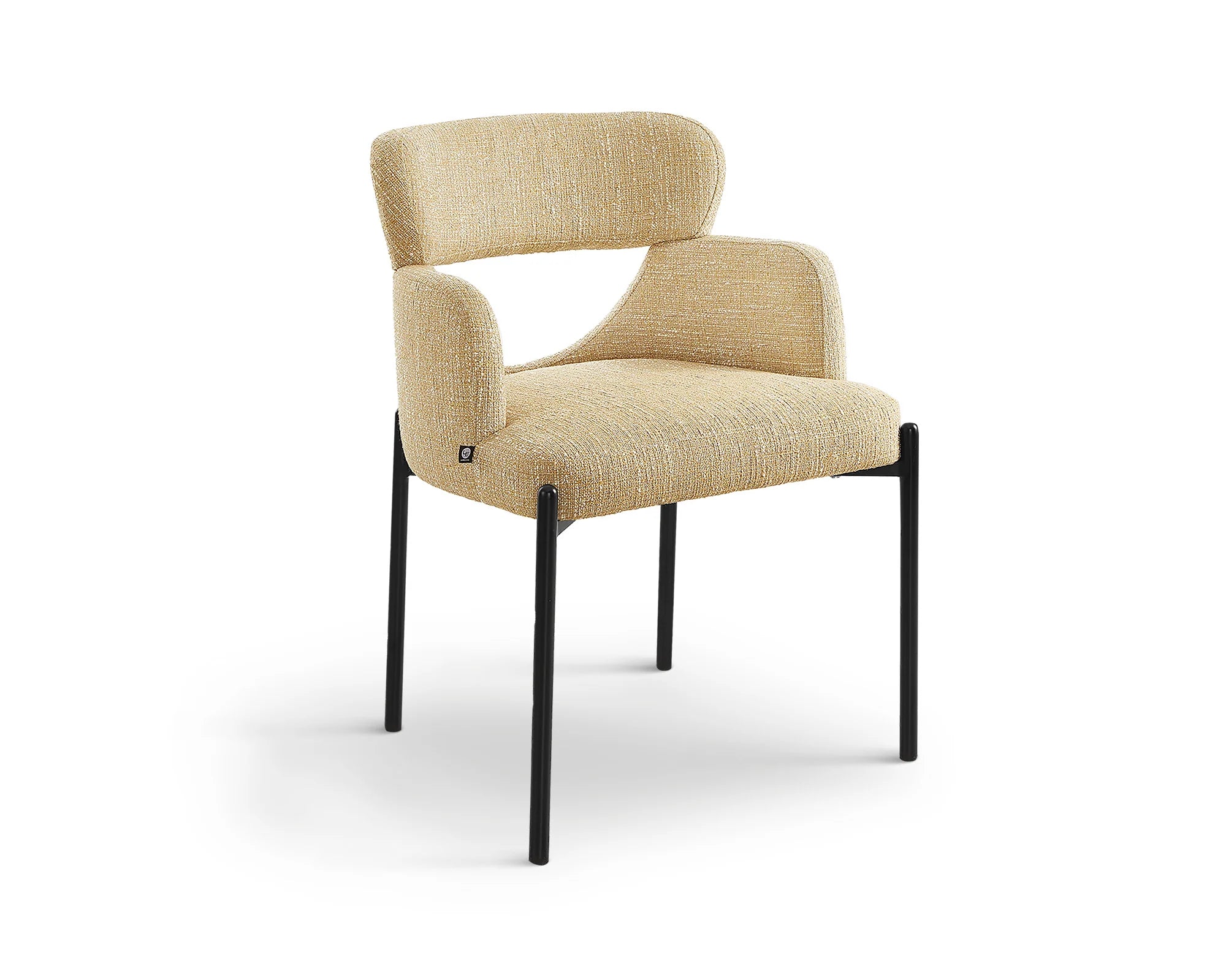 Set of 2 Aga Field Sand Linen Look Dining Chairs