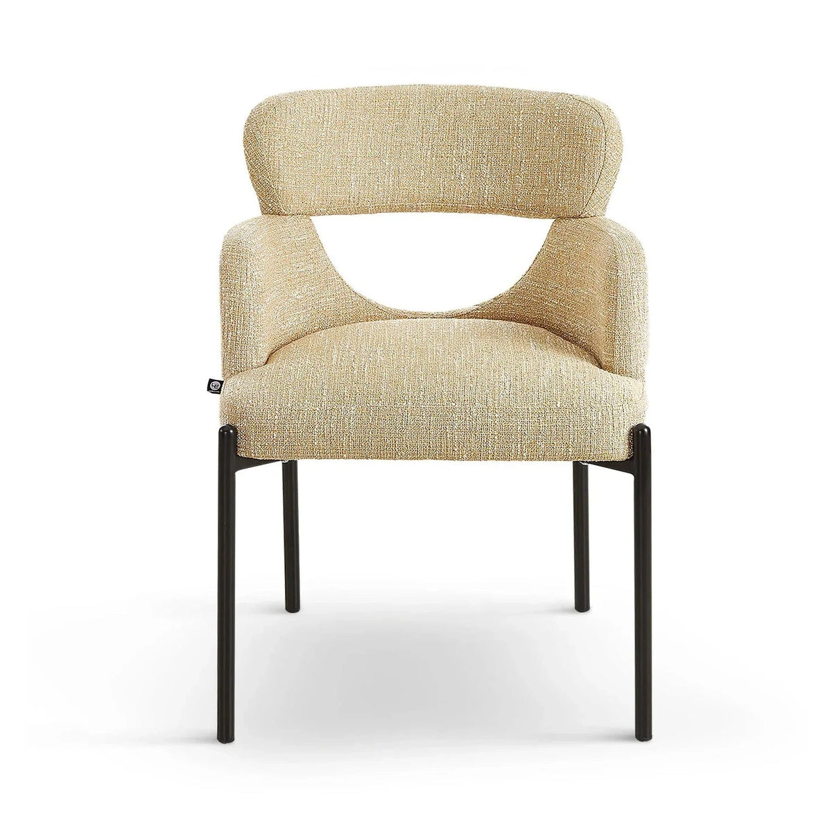 Set of 2 Aga Field Sand Linen Look Dining Chairs