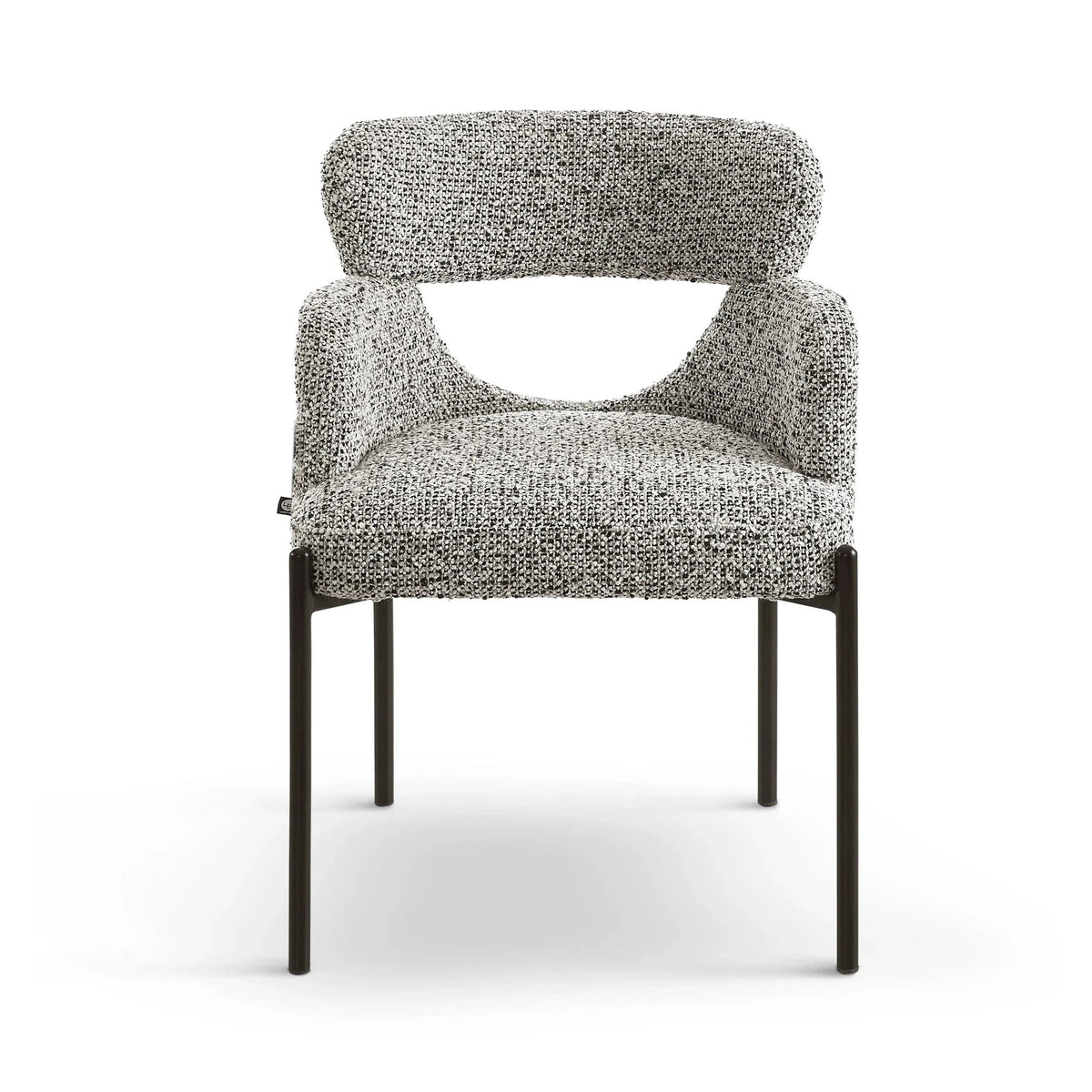 Set of 2 Aga Dexter Sparkle Stone Linen Look Dining Chairs