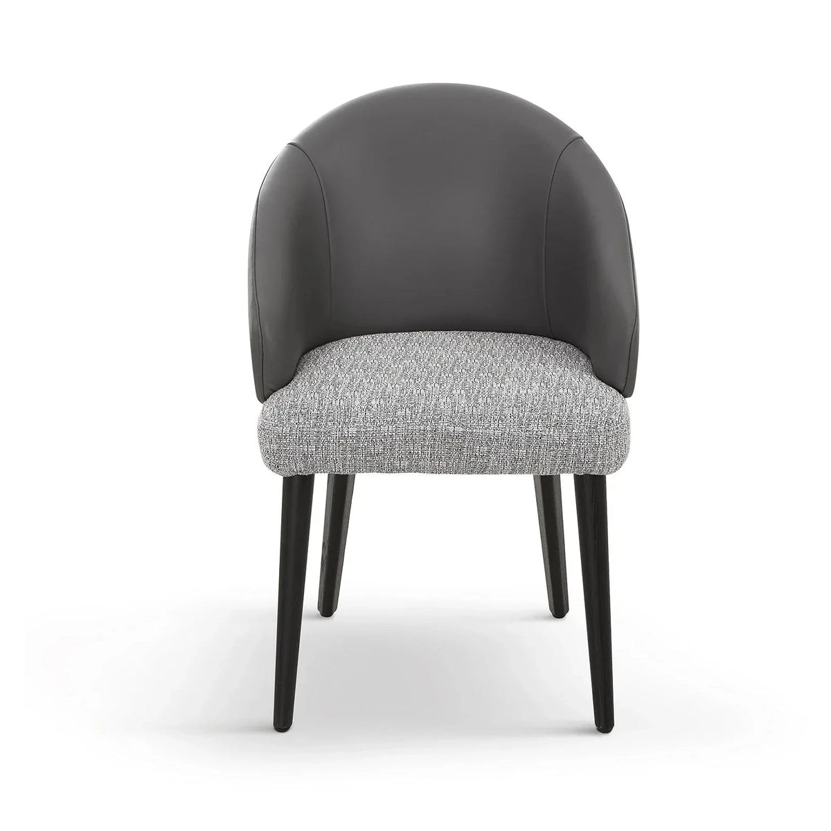 Agadir Kelpa Grey Chenille & Grey Vegan Leather Dining Chair