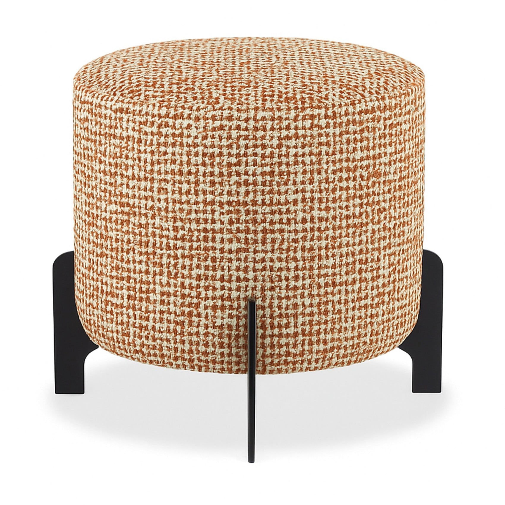 Koldrum Dexter Sparkle Citrus Linen Look Footstool