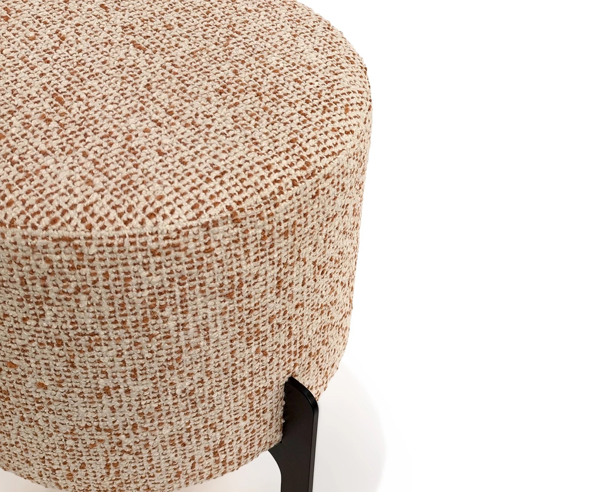 Koldrum Dexter Sparkle Citrus Linen Look Footstool