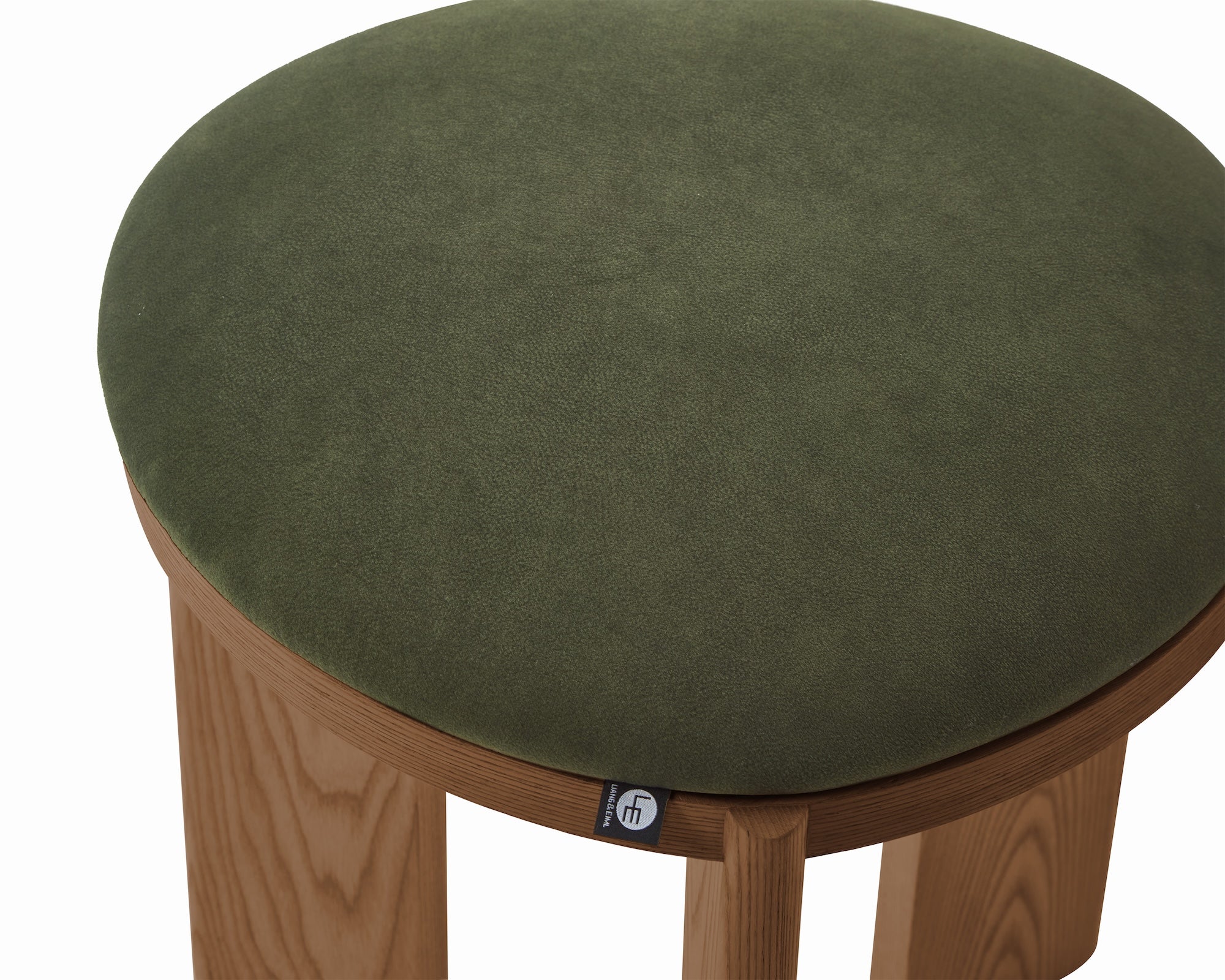 Lia Hopper Moss & Brushed Brown Footstool