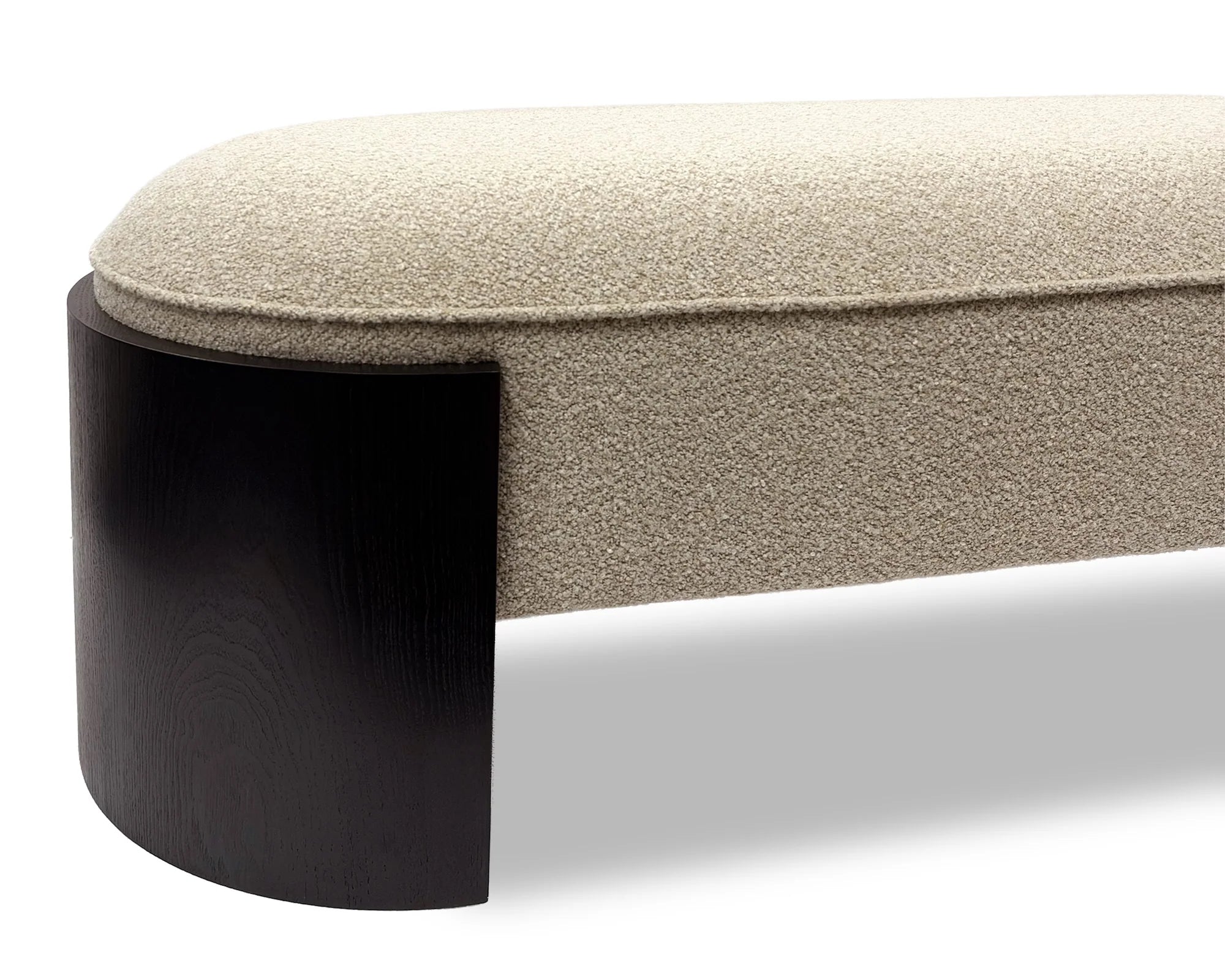 ED Capella Sand Chenille Dining Bench Long