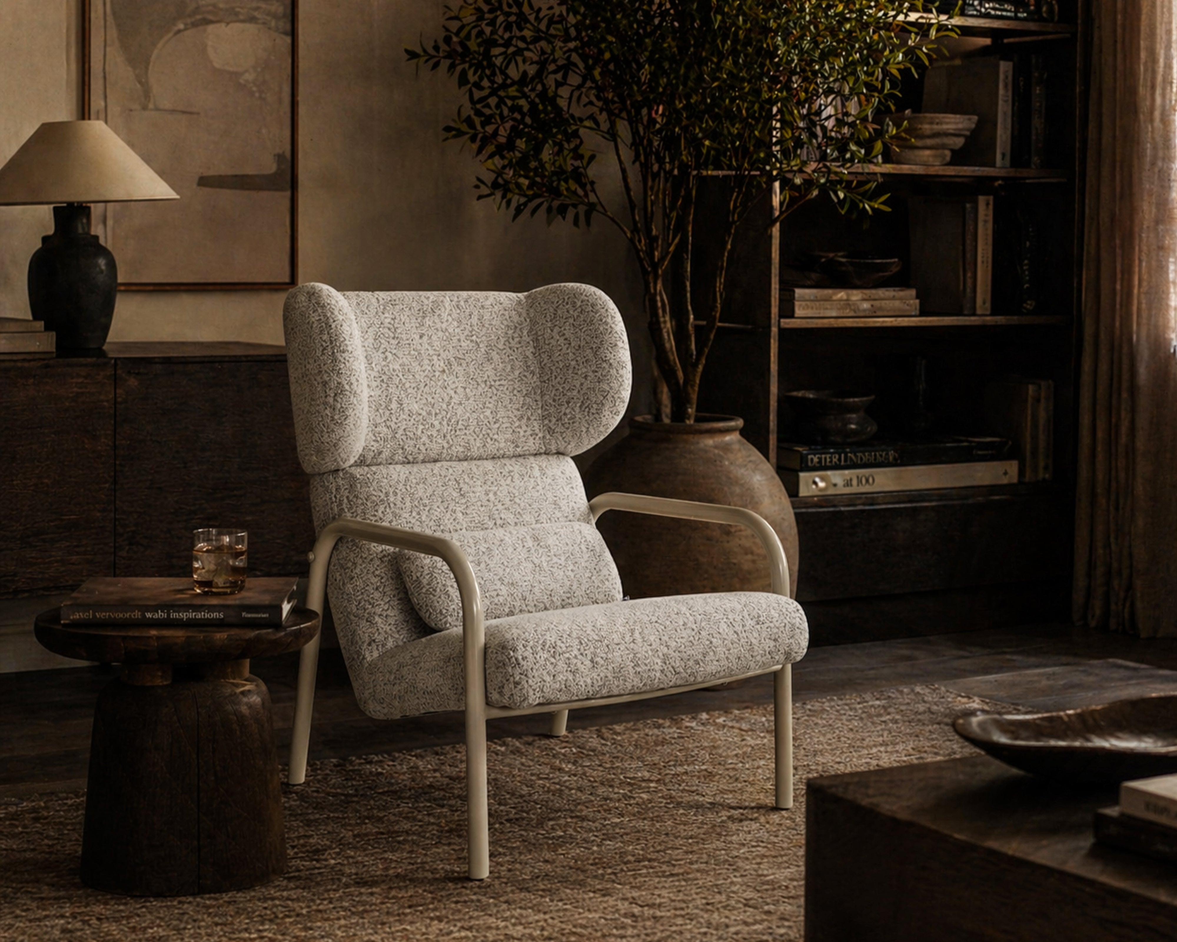Vienne Armchair -  Ripley Grav & Gloss Ivory