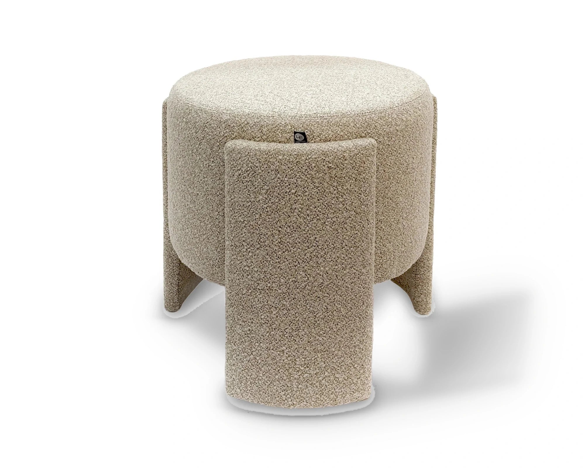ED Capella Sand Chenille Stool