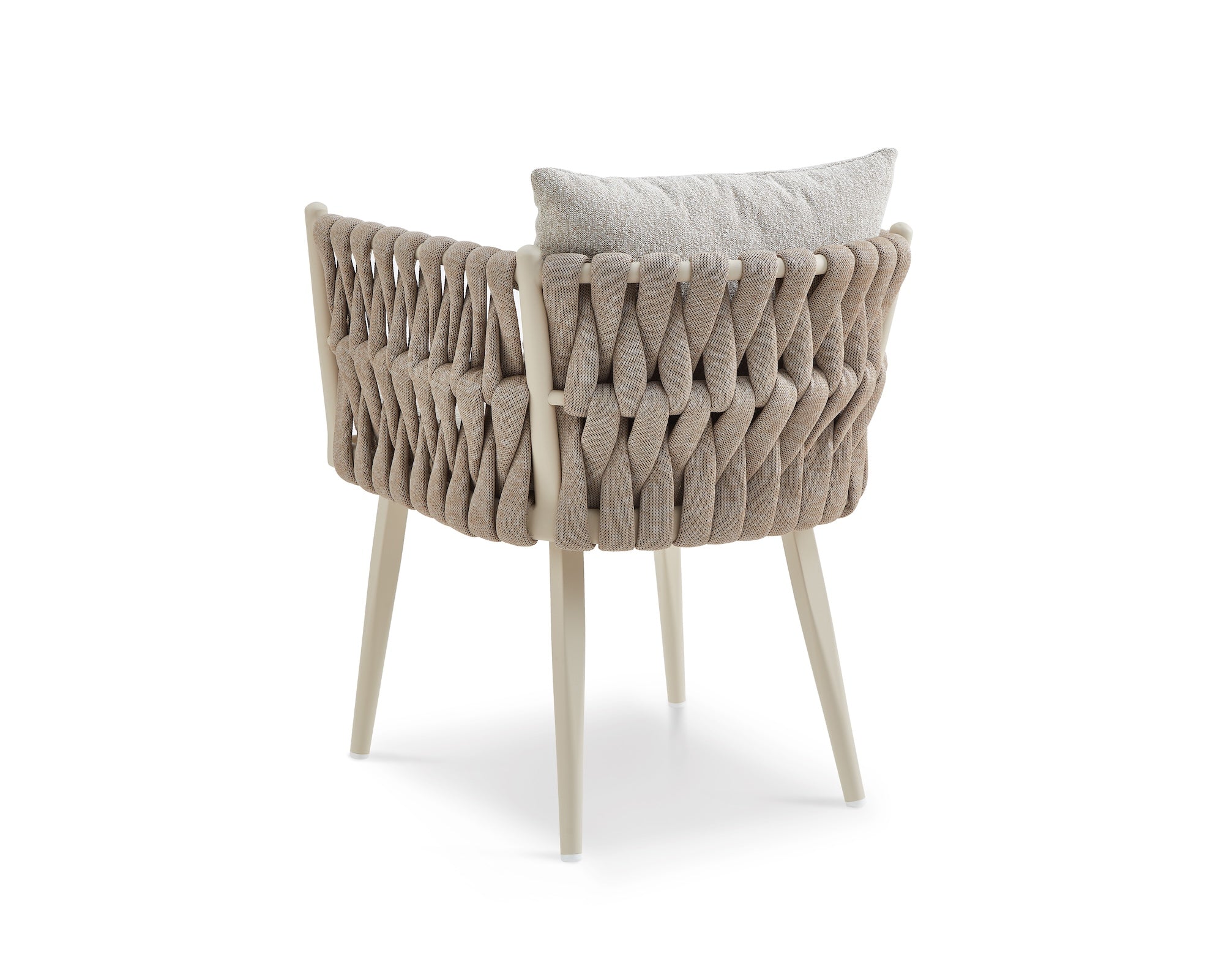 Charly Outdoor Dining Chair - Forest Beige & Warm Ivory