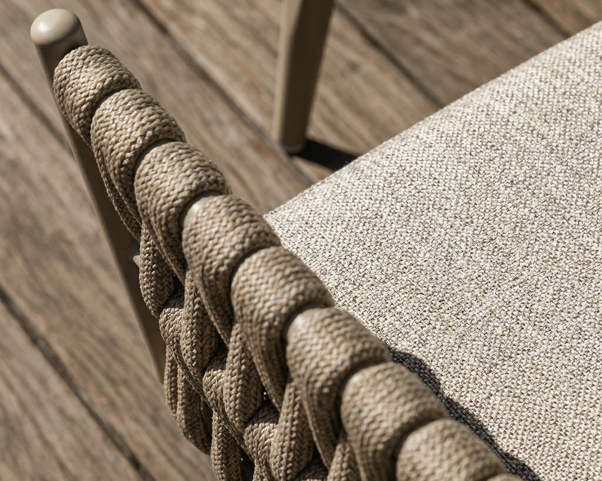 Charly Outdoor Dining Chair - Forest Beige & Warm Ivory