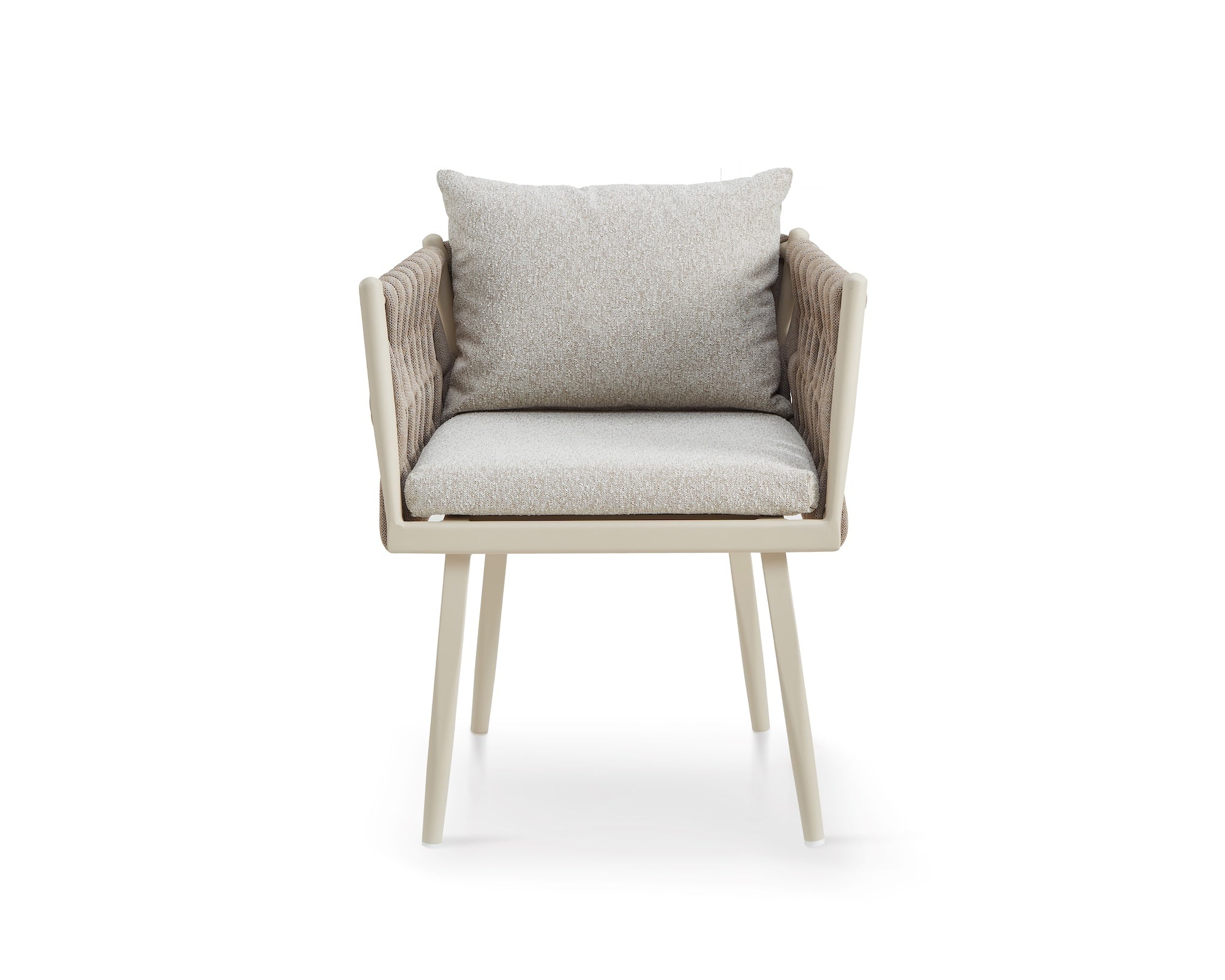 Charly Outdoor Dining Chair - Forest Beige & Warm Ivory