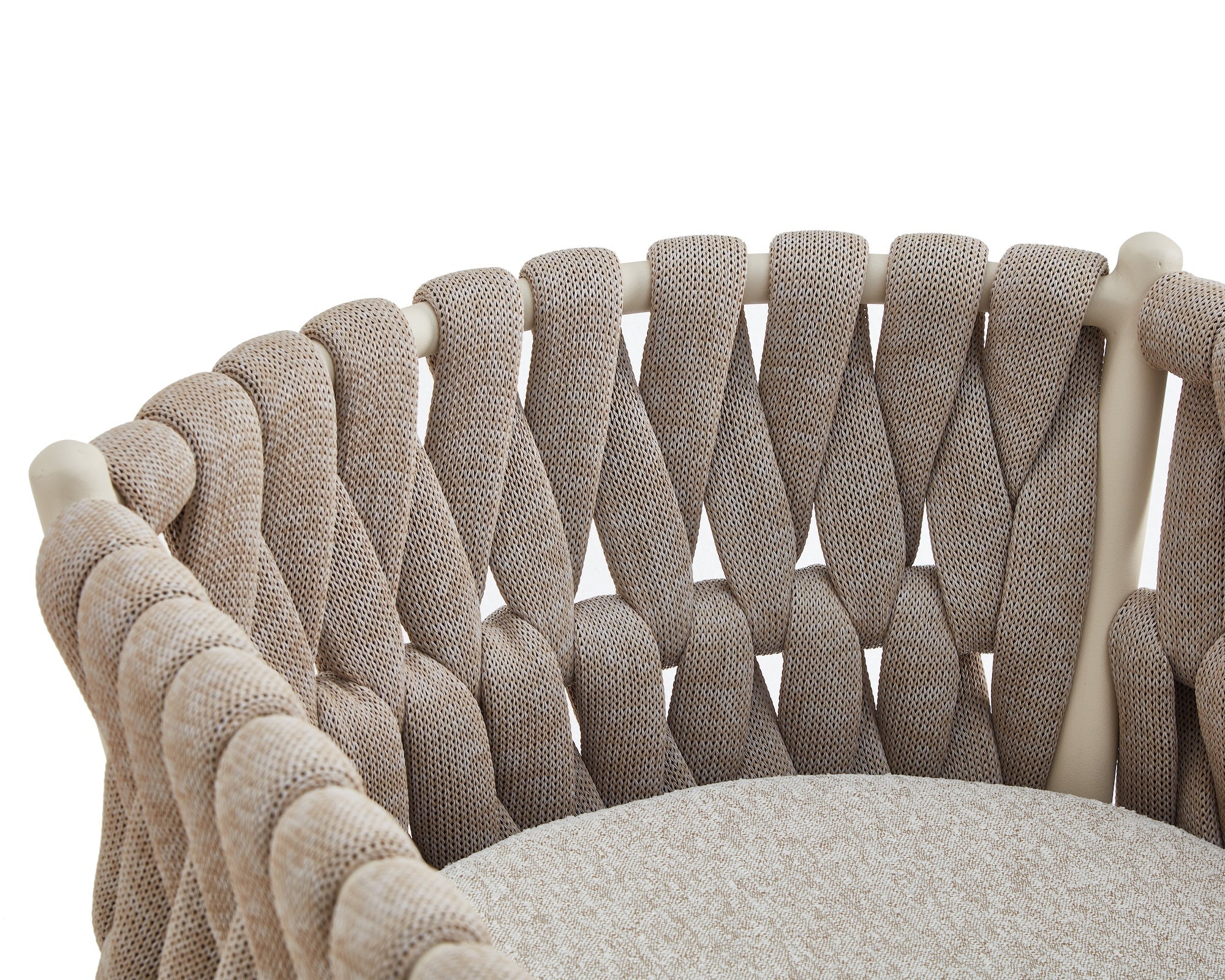 Charly Outdoor Dining Chair - Forest Beige & Warm Ivory
