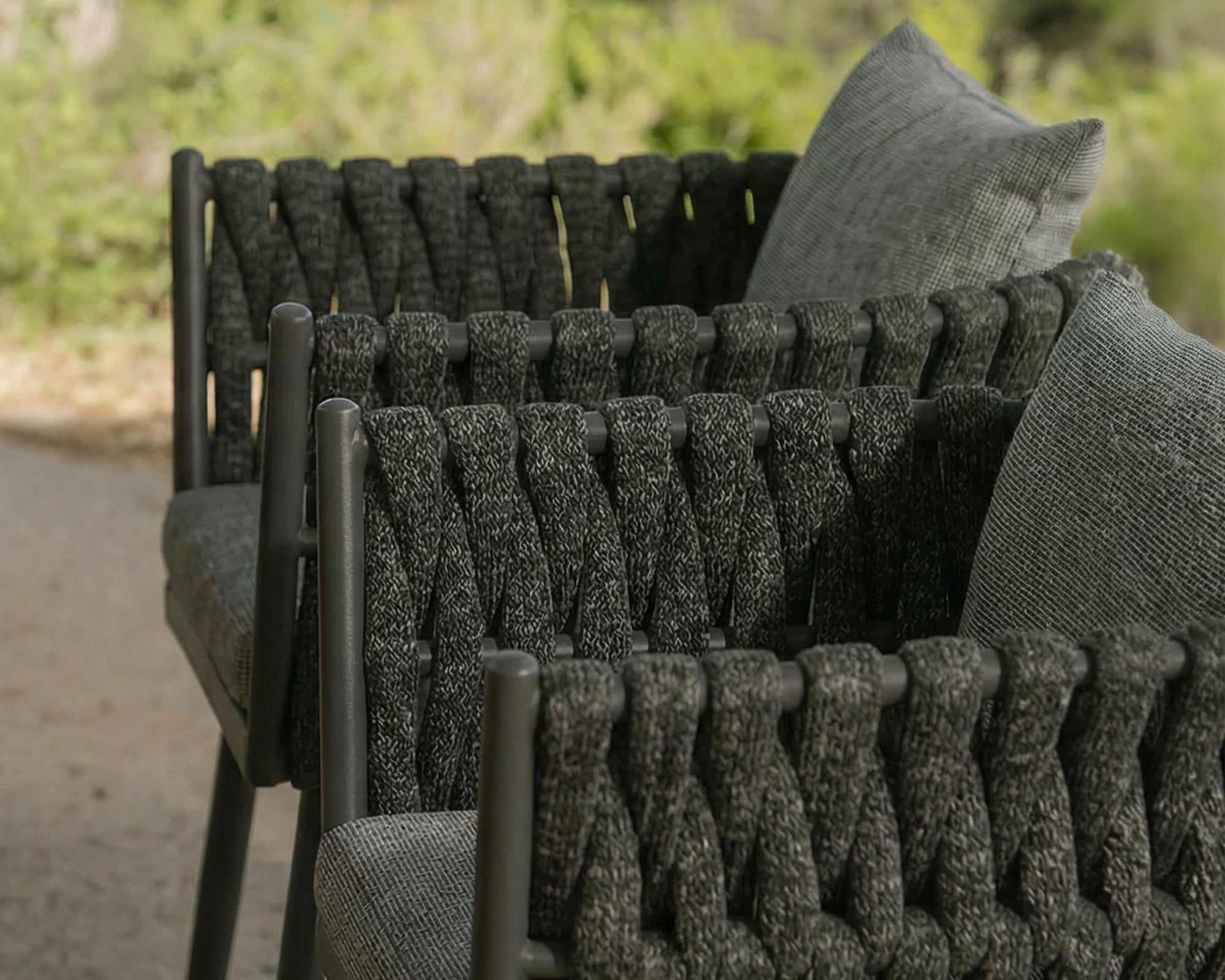 Charly Outdoor Dining Chair - Hunter Stone & Charcoal Grey