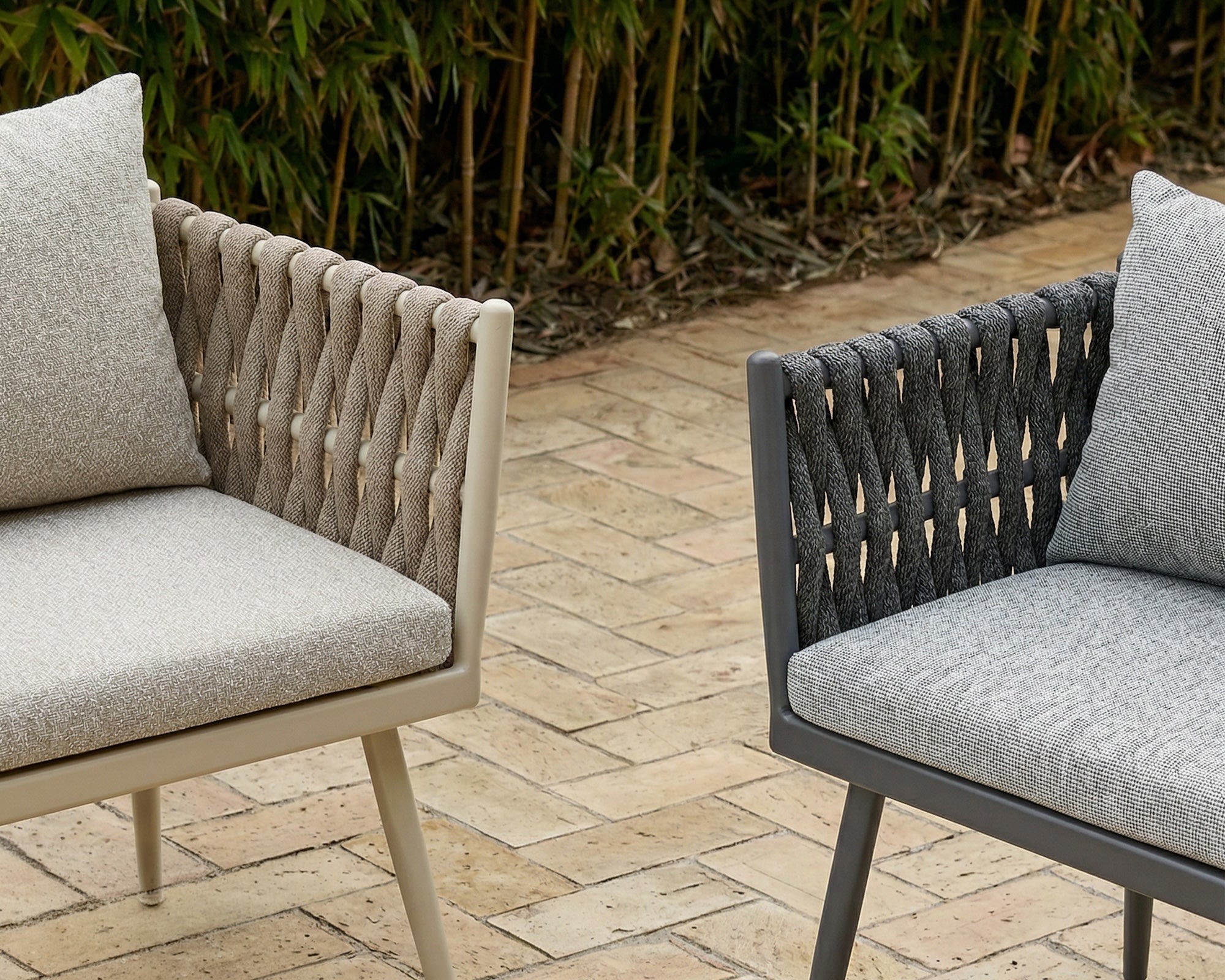 Charly Outdoor Dining Chair - Hunter Stone & Charcoal Grey