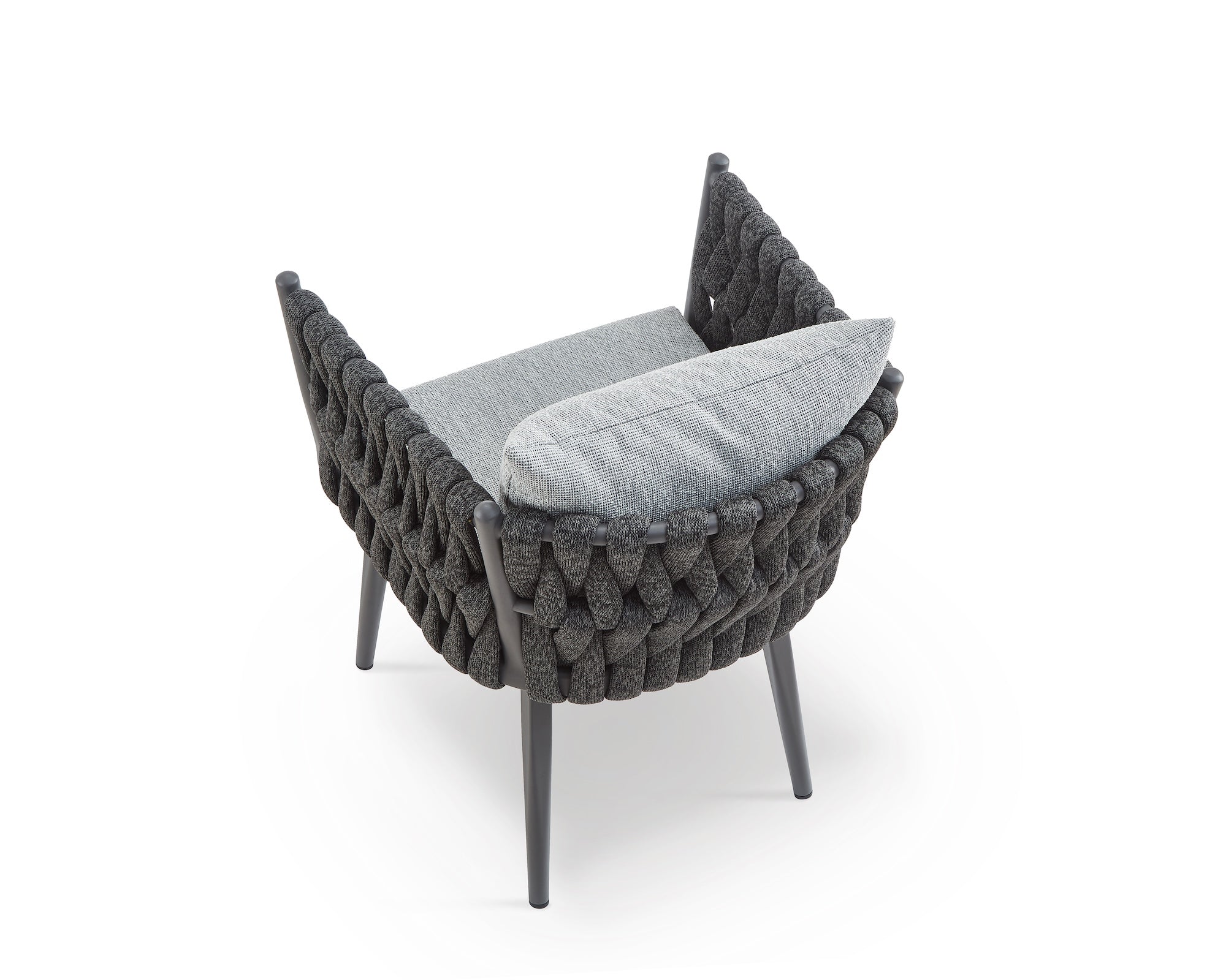 Charly Outdoor Dining Chair - Hunter Stone & Charcoal Grey