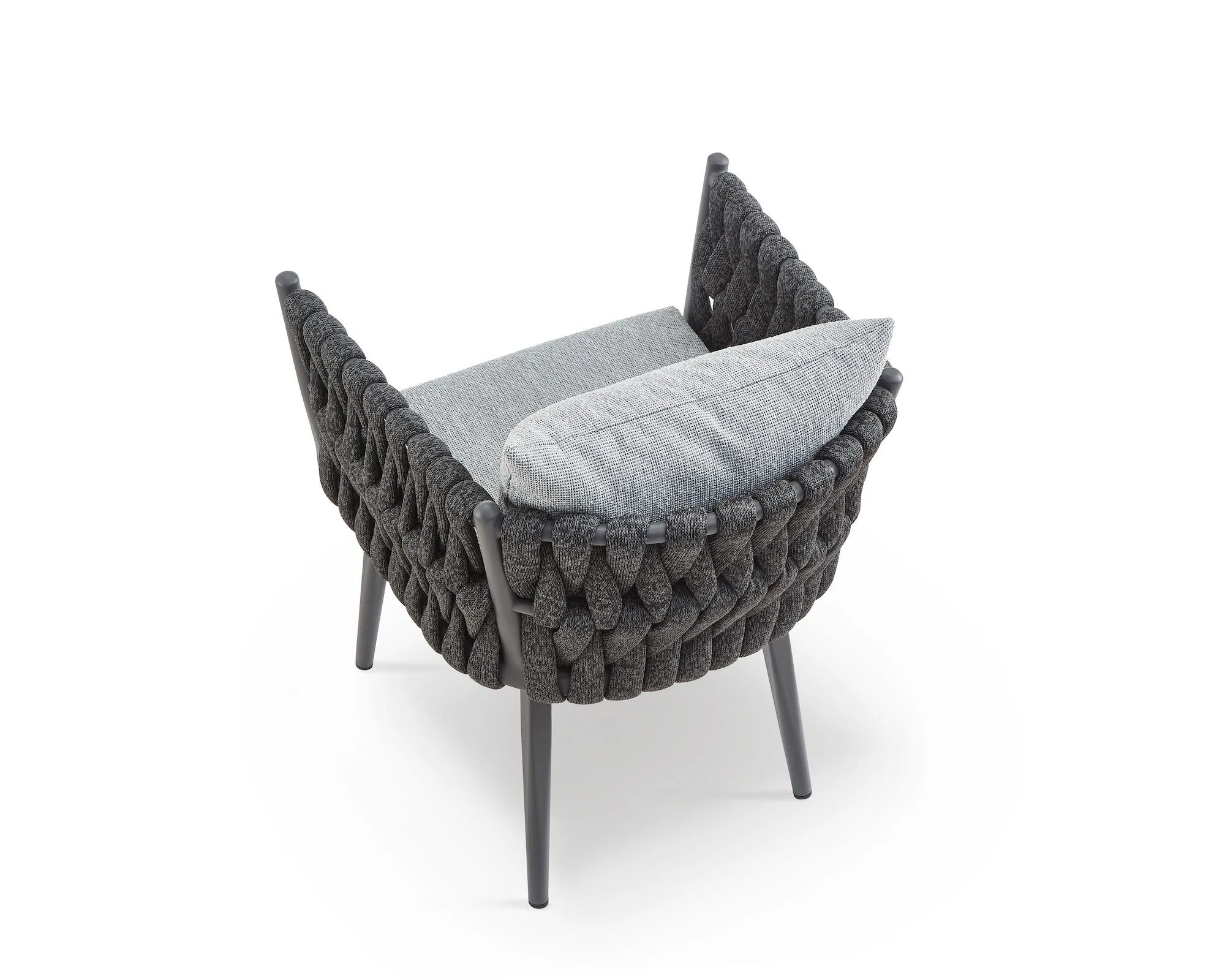 Charly Hunter Stone & Charcoal Grey Outdoor Dining Chair