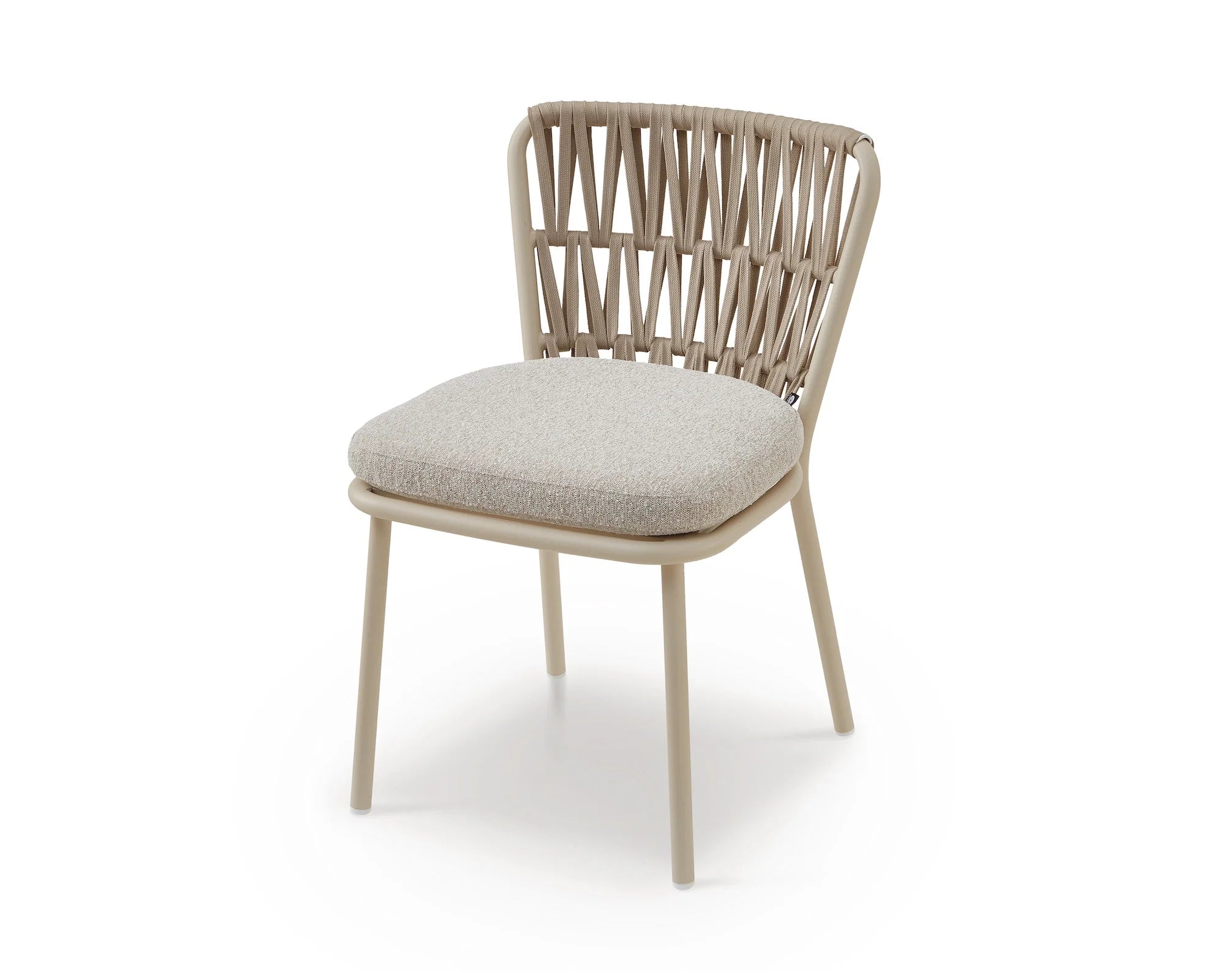 Set of 2 Ariana Forest Beige & Warm Ivory Outdoor Dining Chairs