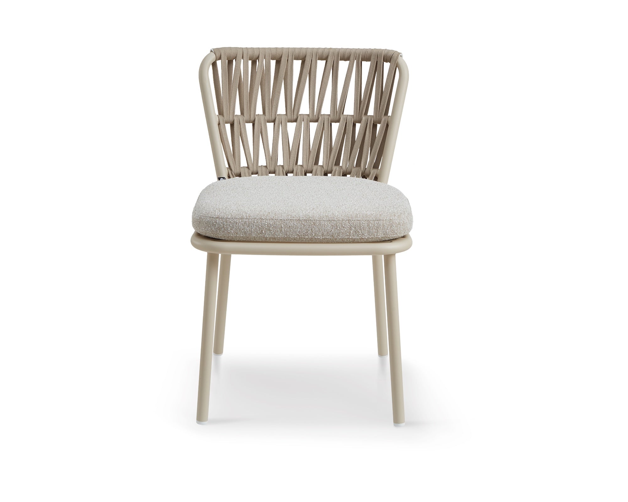 Set of 2 Ariana Outdoor Dining Chairs - Forest Beige & Warm Ivory