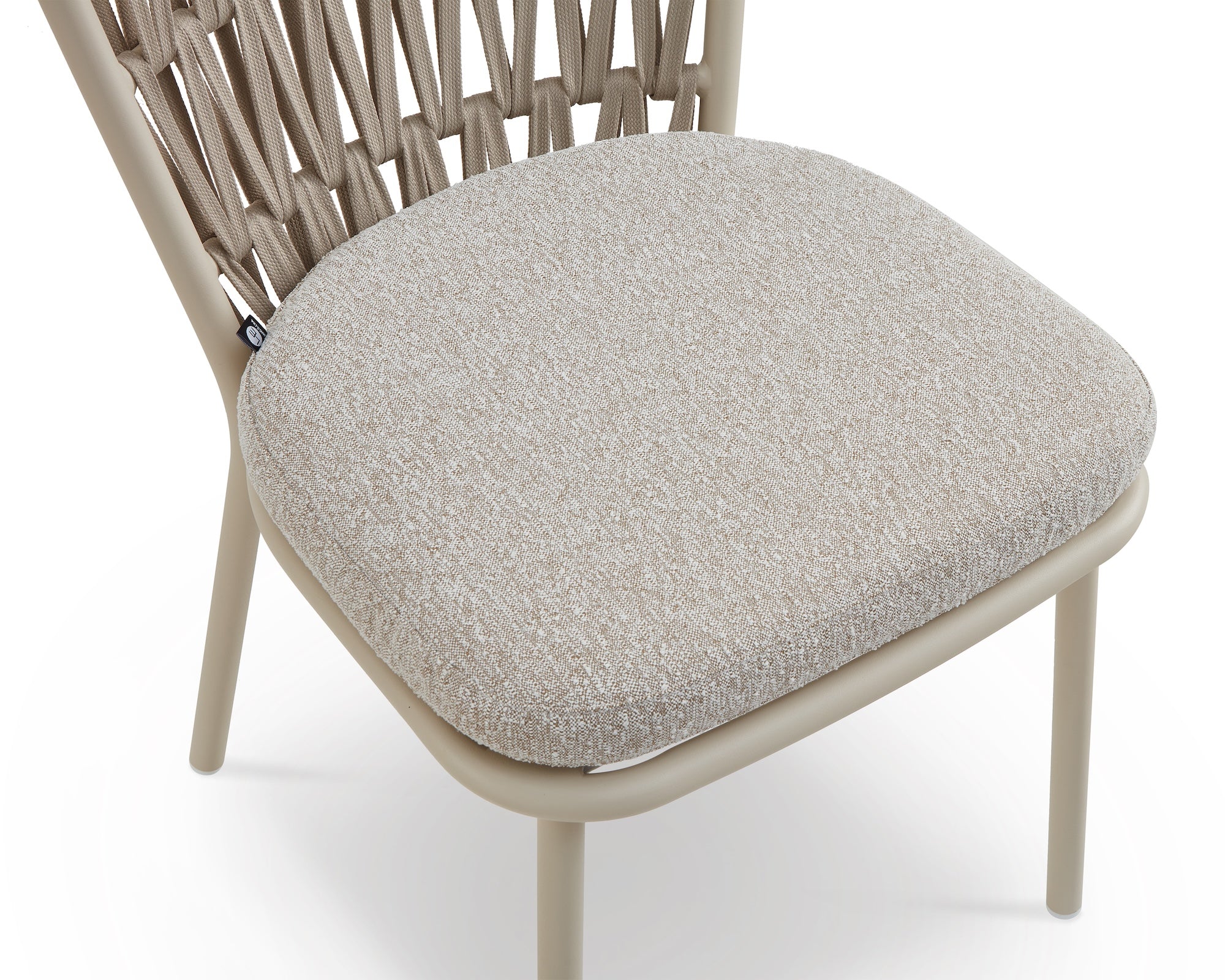 Set of 2 Ariana Outdoor Dining Chairs - Forest Beige & Warm Ivory