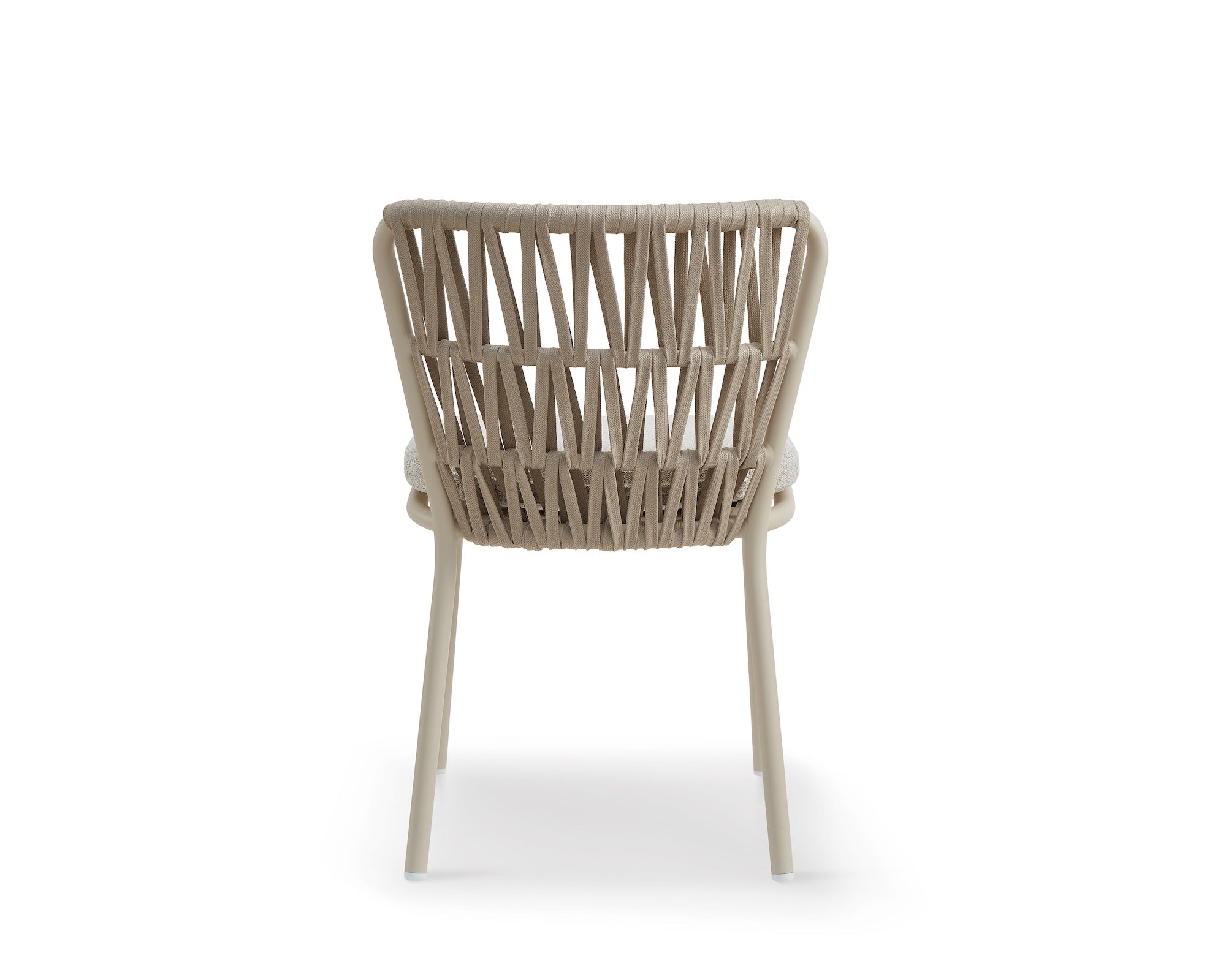 Set of 2 Ariana Outdoor Dining Chairs - Forest Beige & Warm Ivory