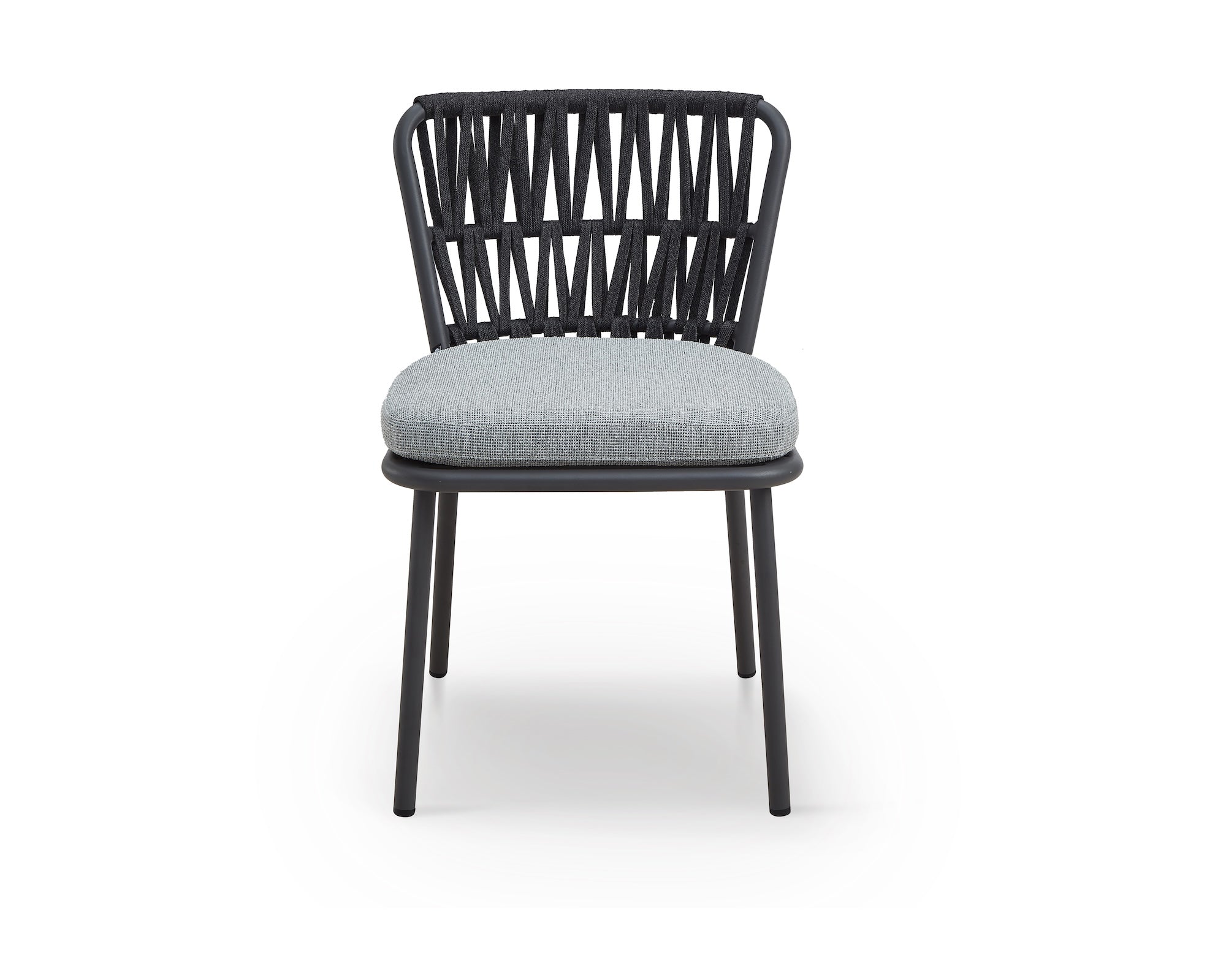 Set of 2 Ariana Outdoor Dining Chairs - Hunter Stone & Charcoal Grey