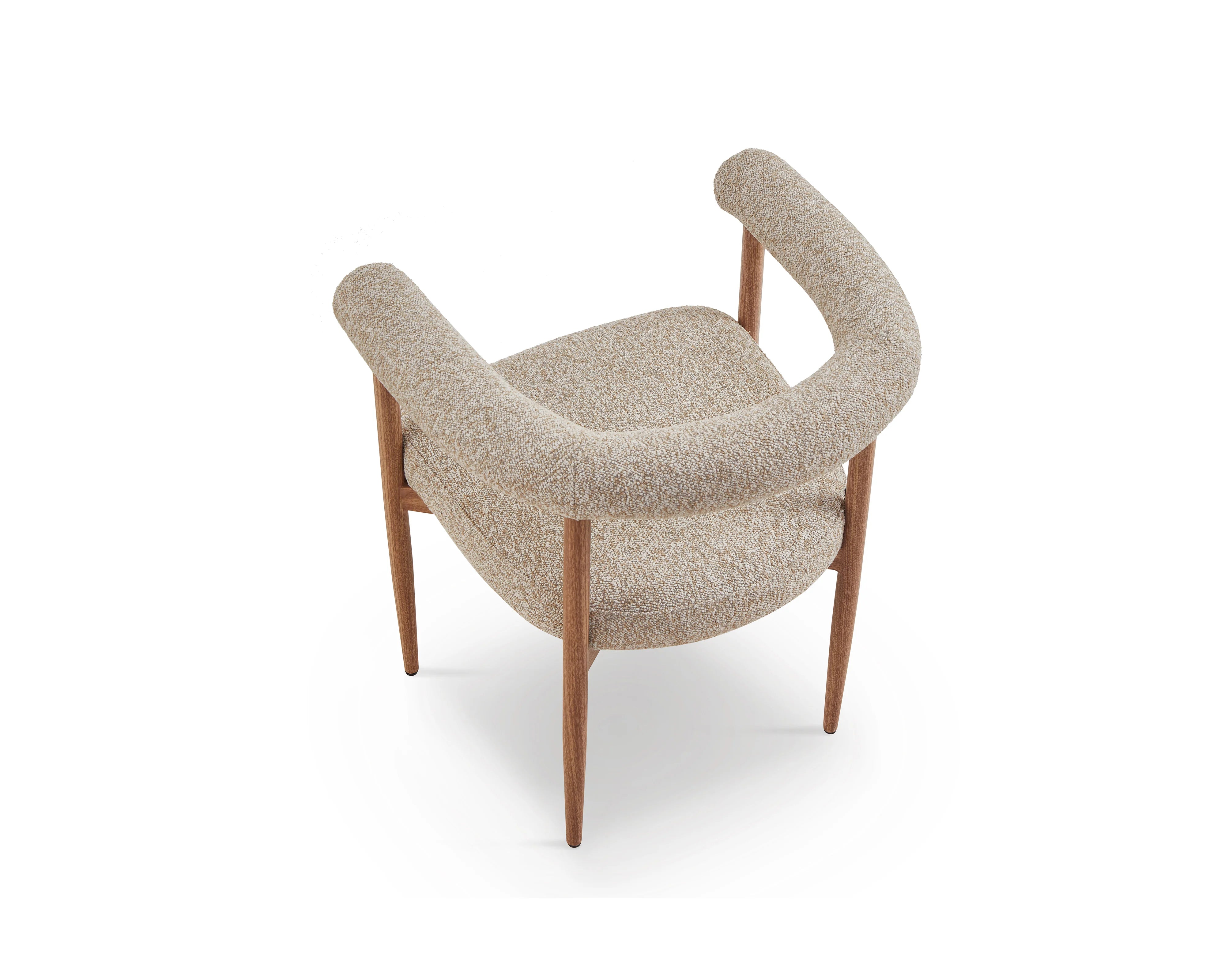 Nantes Lima Beige & Walnut Outdoor Dining Chair