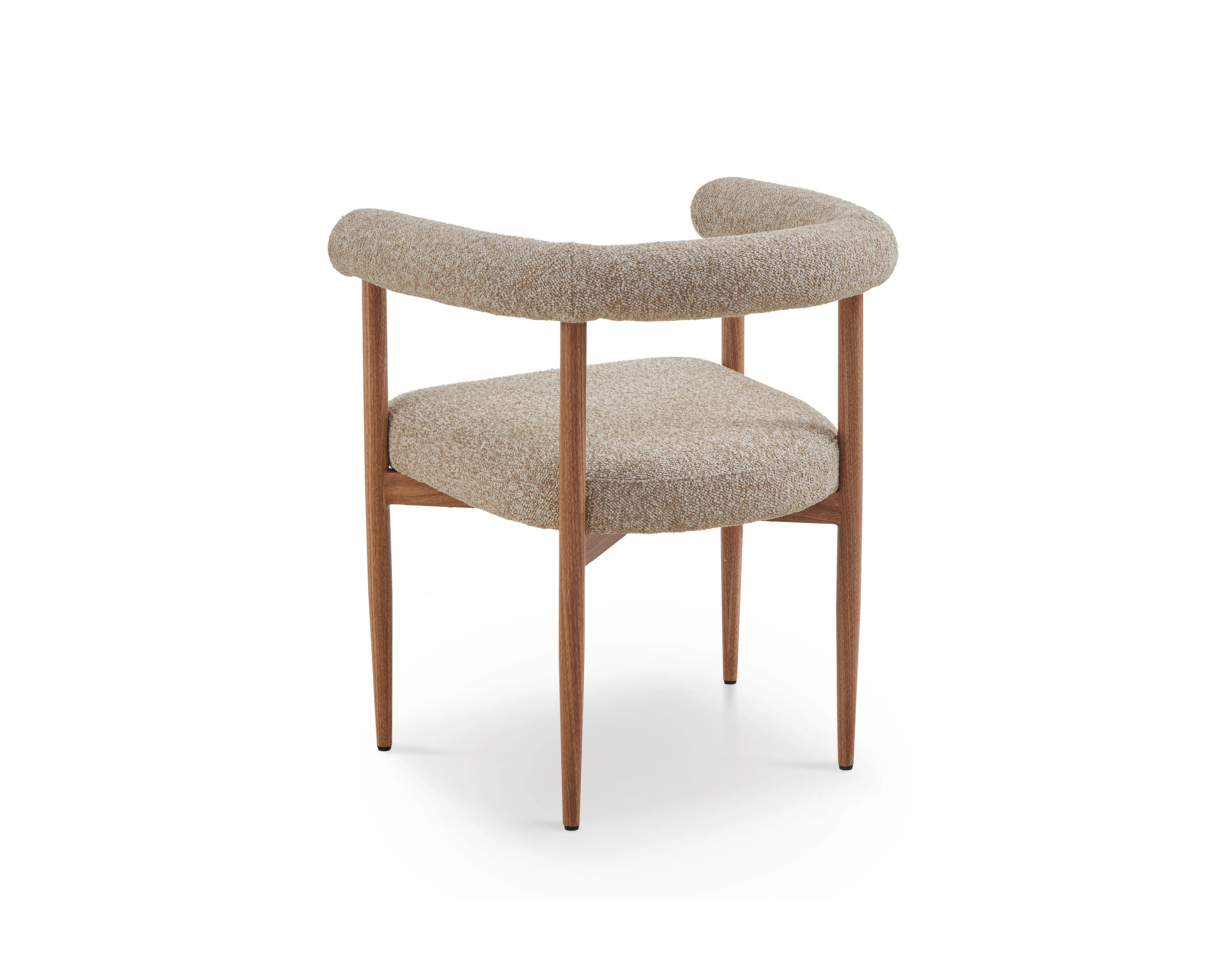 Nantes Lima Beige & Walnut Outdoor Dining Chair