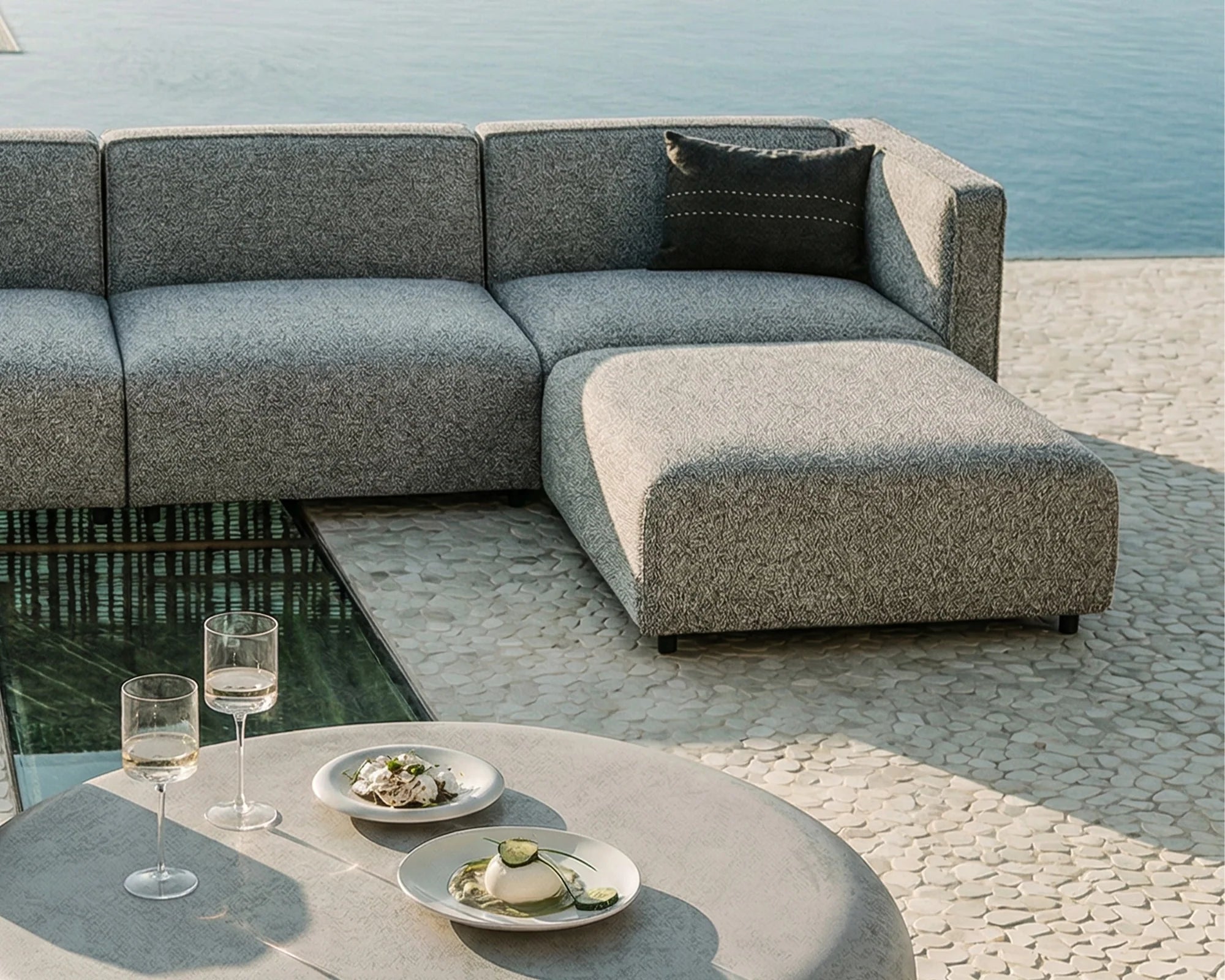 Riviera Lima Grey & Deep Charcoal Outdoor Modular Sofa
