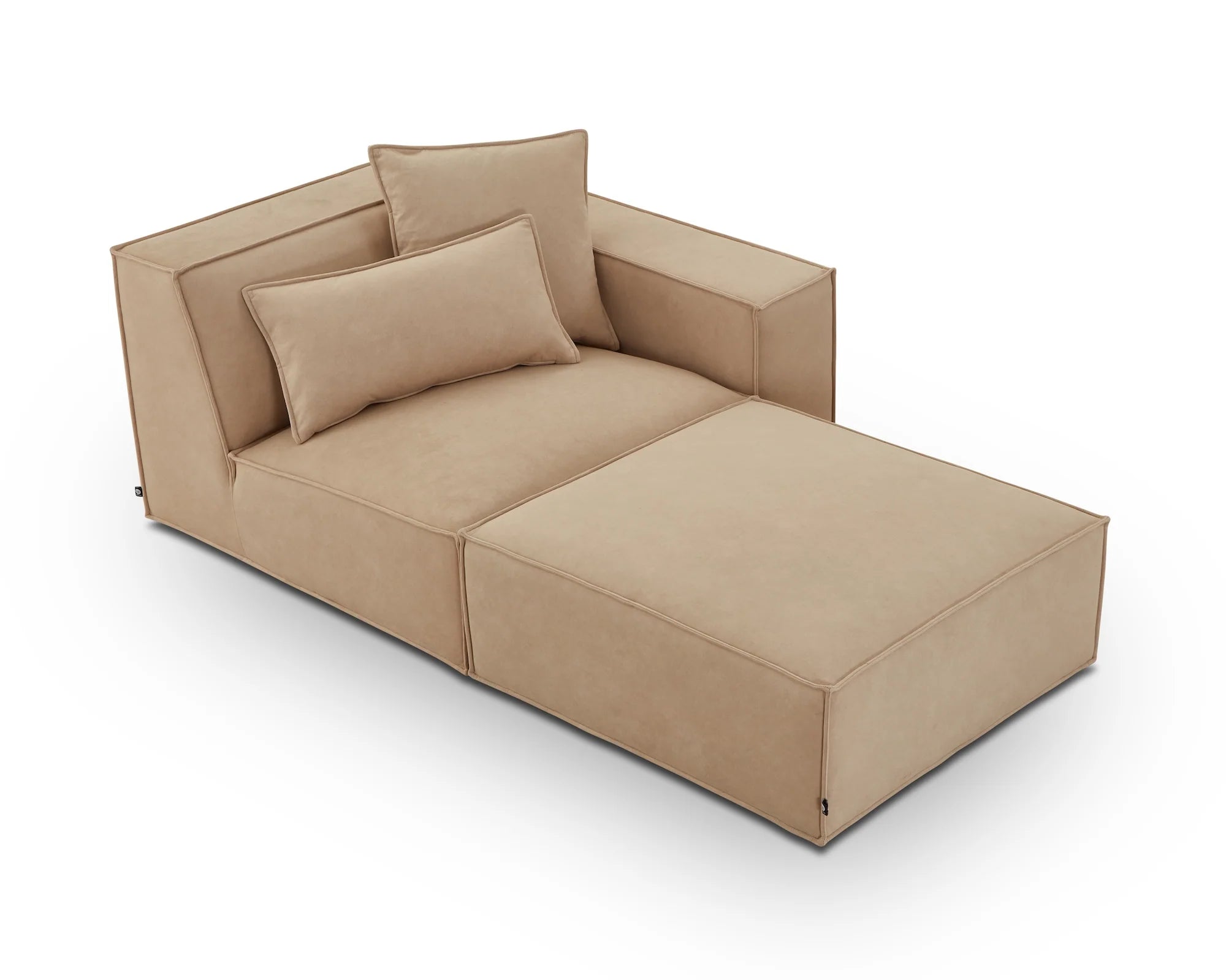 Efren Hopper Desert Chenille Modular Sofa Ottoman