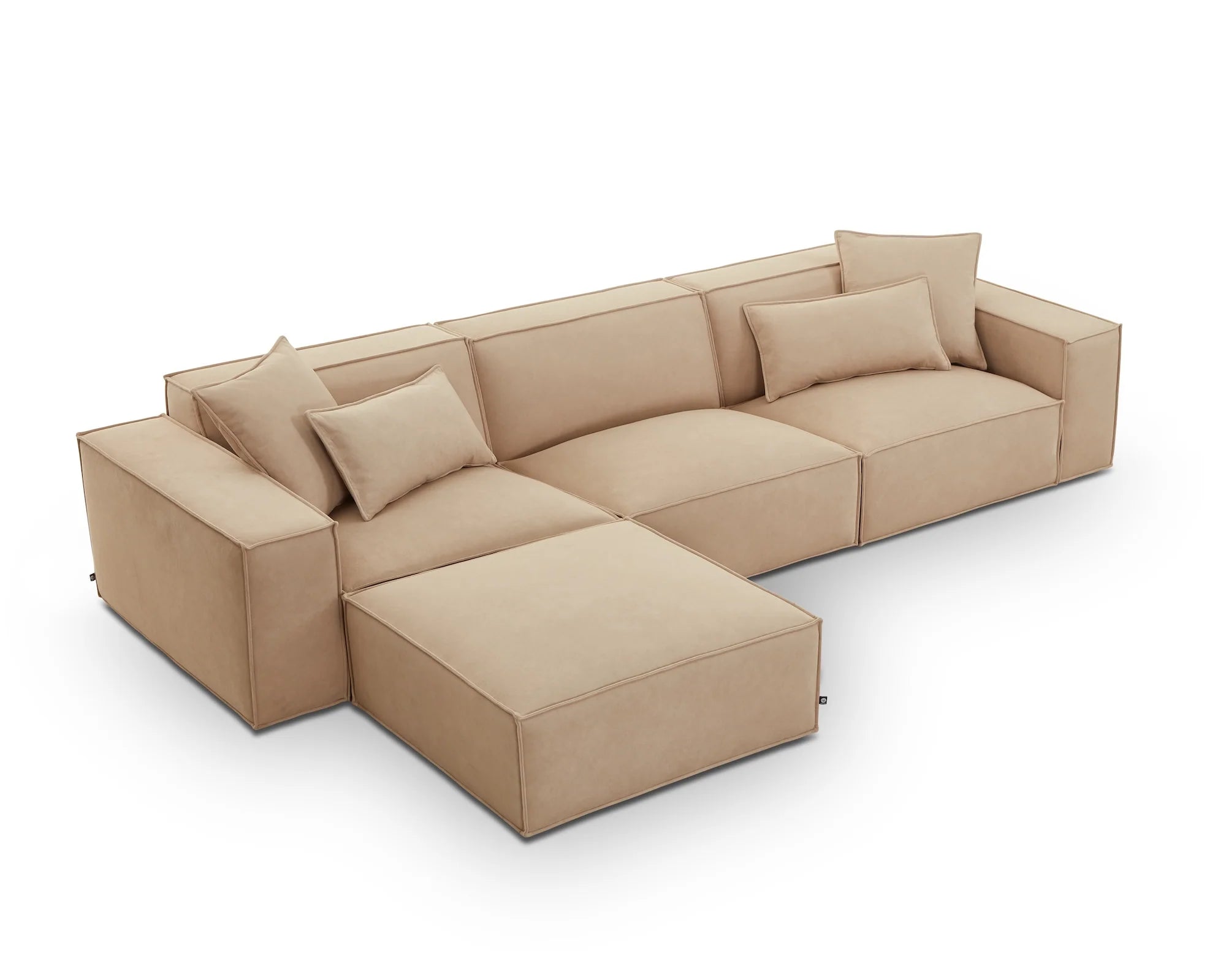 Efren Hopper Desert Chenille Modular Sofa Left