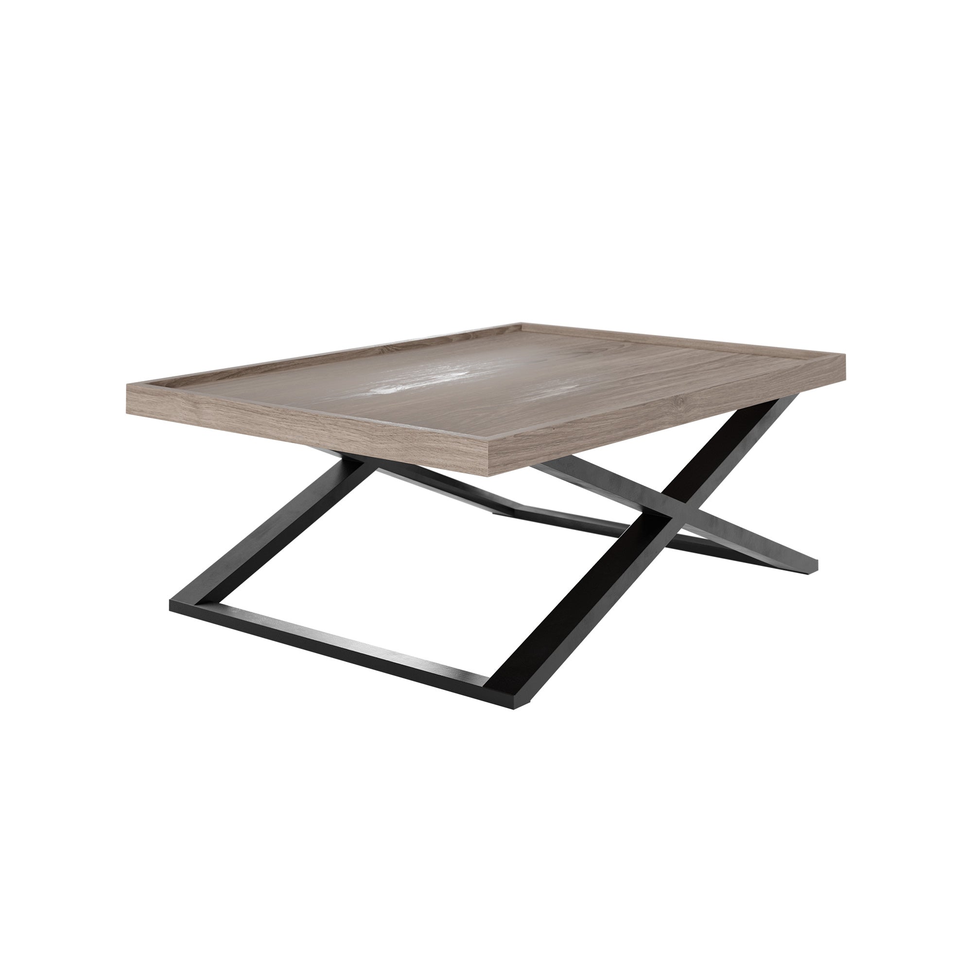 DI Designs Pershore Aged Oak Wood Crossed Leg Coffee Table
