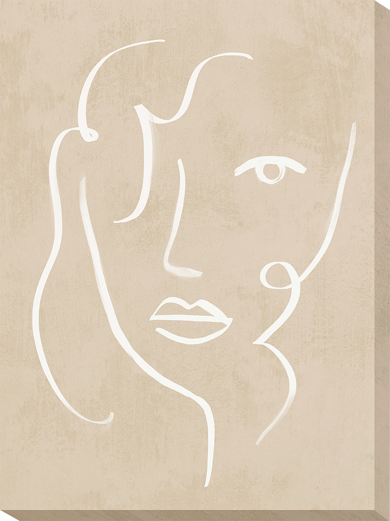Curly Face II - Canvas Wall Art - 47x36.5cm