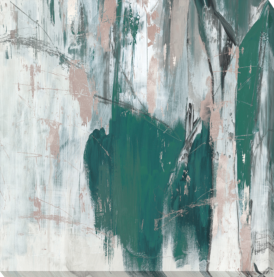Shades of Green I - Canvas Wall Art - 90x90cm