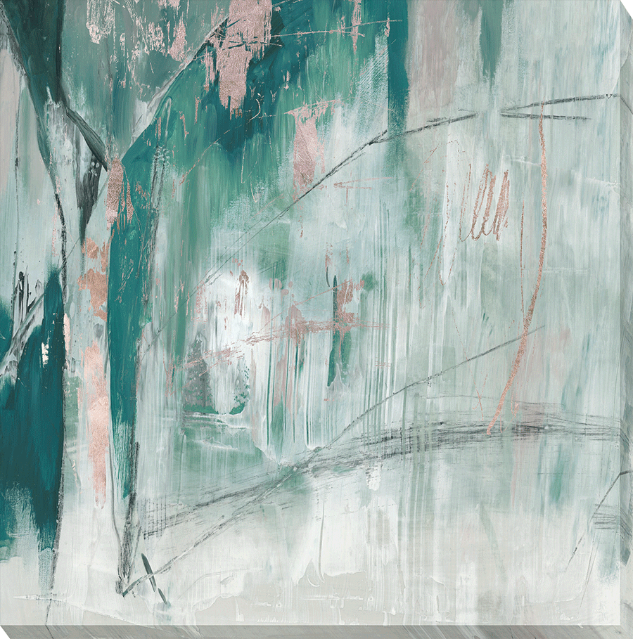 Shades of Green II - Canvas Wall Art - 90x90cm