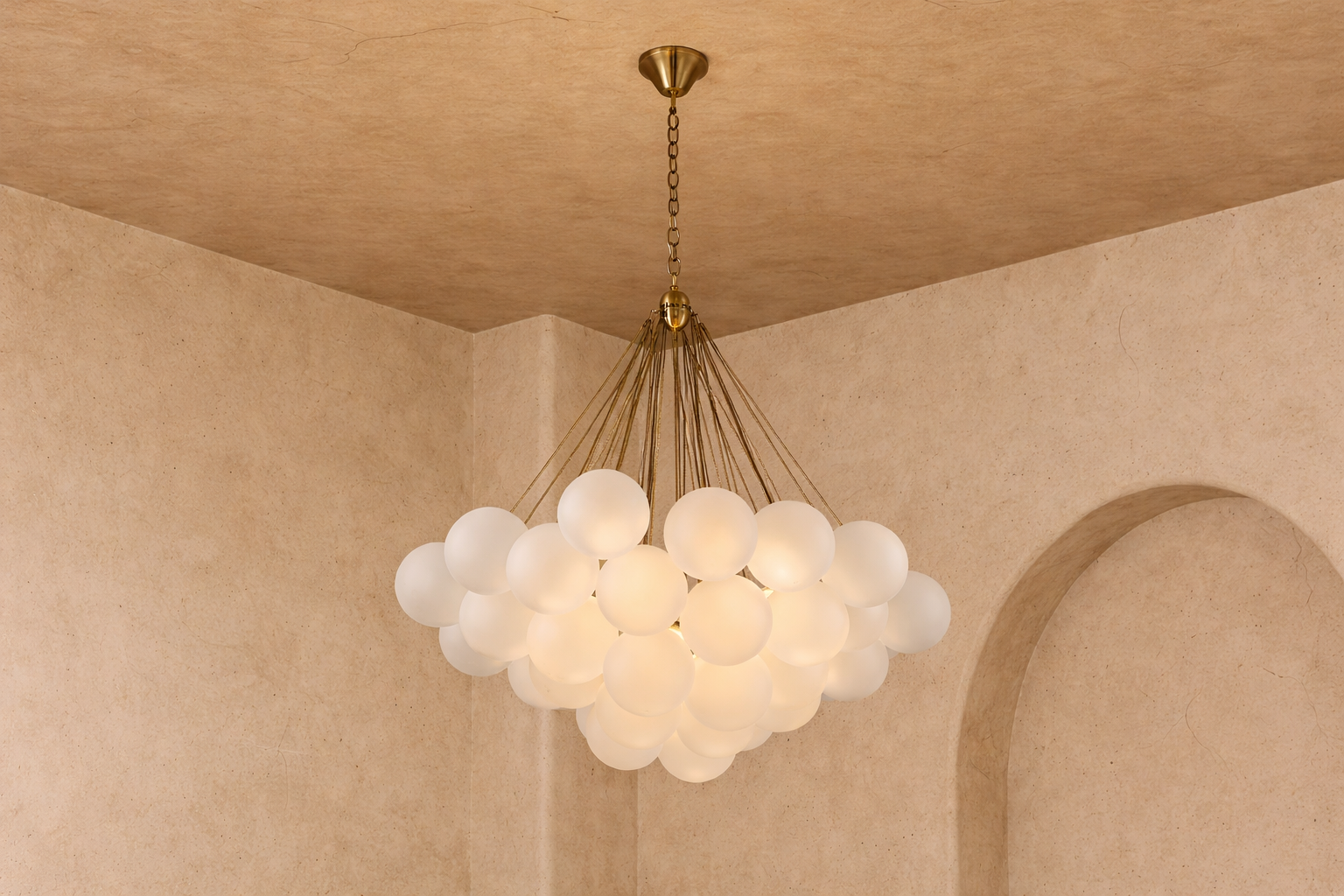 Cloud Pendant Light - Antique Brass