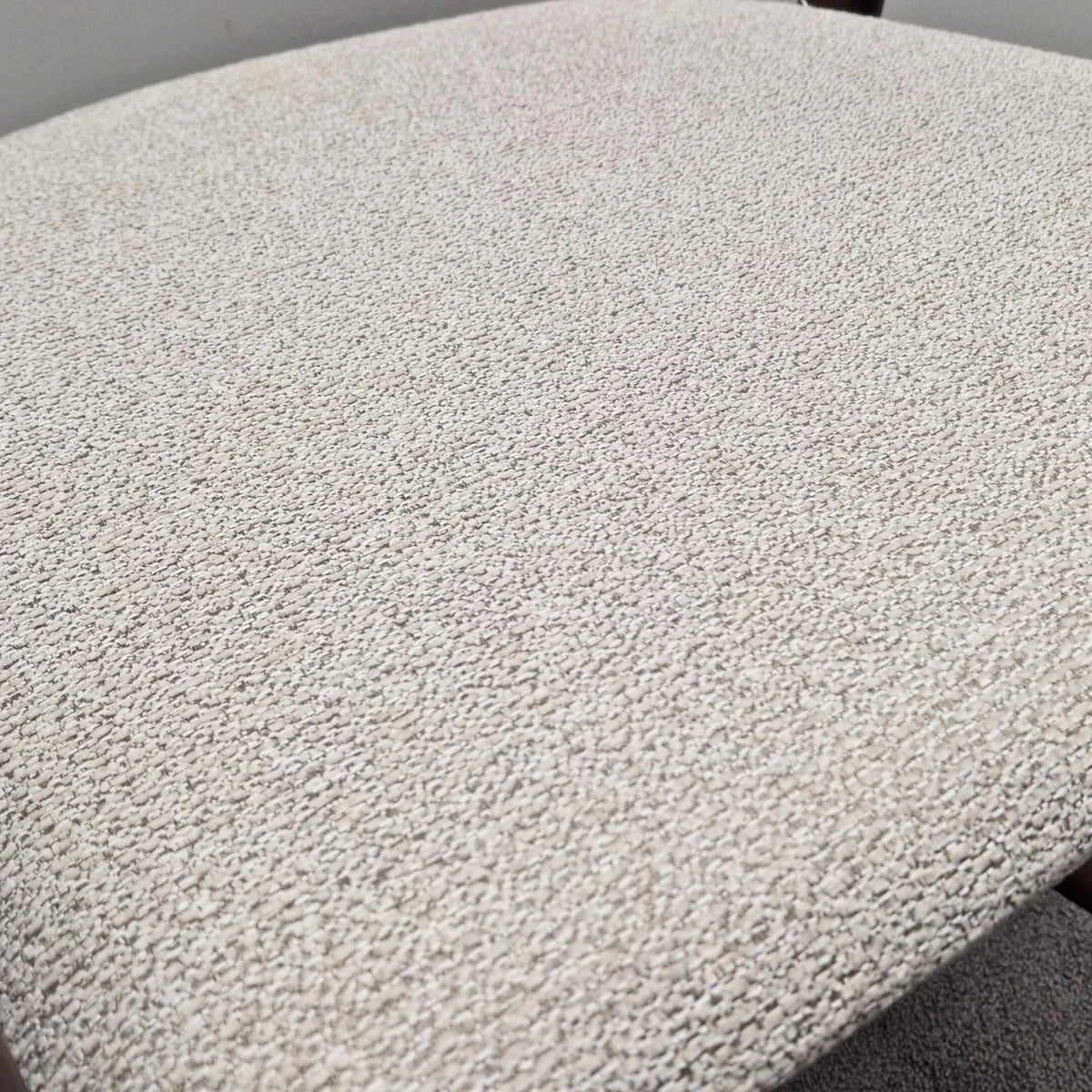 Barton Walnut Brown Wood Barstool - Oatmeal Boucle