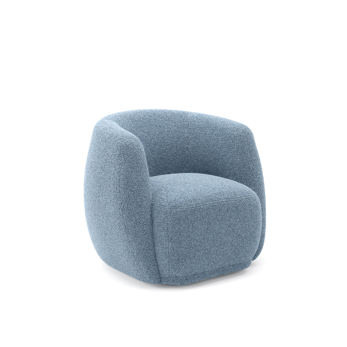 Clay Bluebell Sherpa Boucle Chair