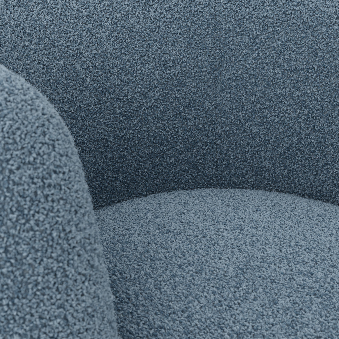Clay Bluebell Sherpa Boucle Chair
