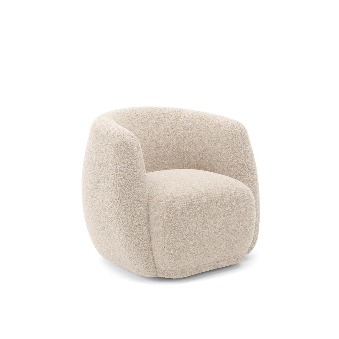 Clay Cream Sherpa Boucle Chair