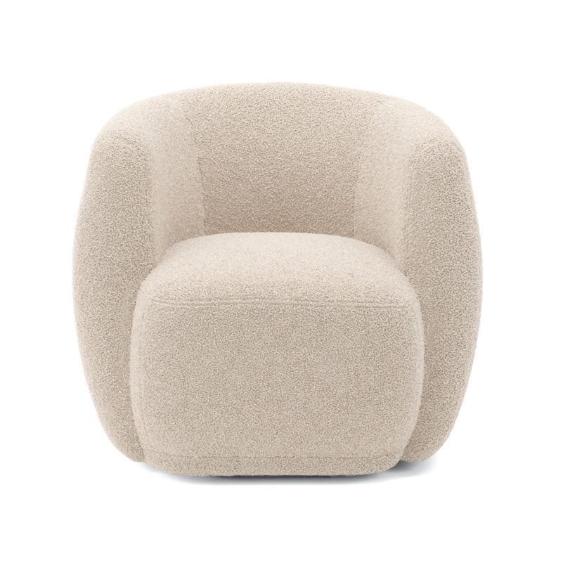 Clay Cream Sherpa Boucle Chair - CLEARANCE