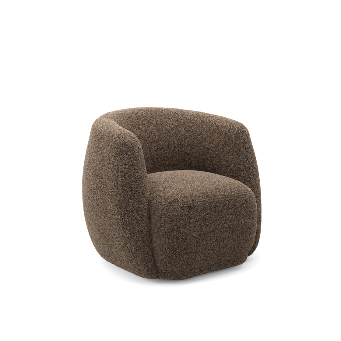 Clay Syrup Brown Sherpa Boucle Chair