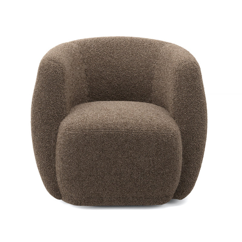Clay Syrup Brown Sherpa Boucle Chair