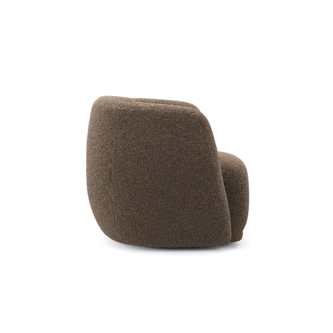 Clay Syrup Brown Sherpa Boucle Chair