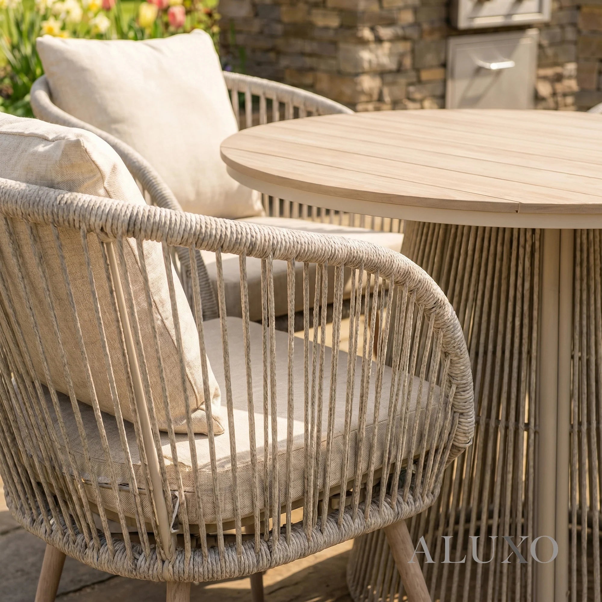 Cove Outdoor Dining Set - Natural - 4 Seater