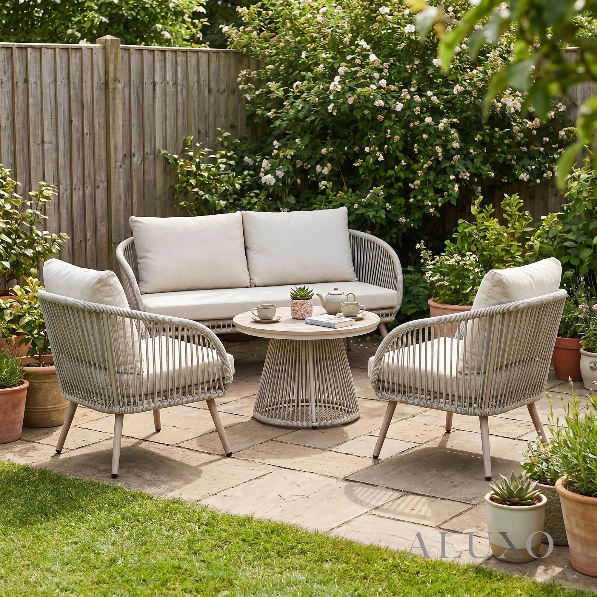 Cove Outdoor Lounge Set - Natural - 4 Seater