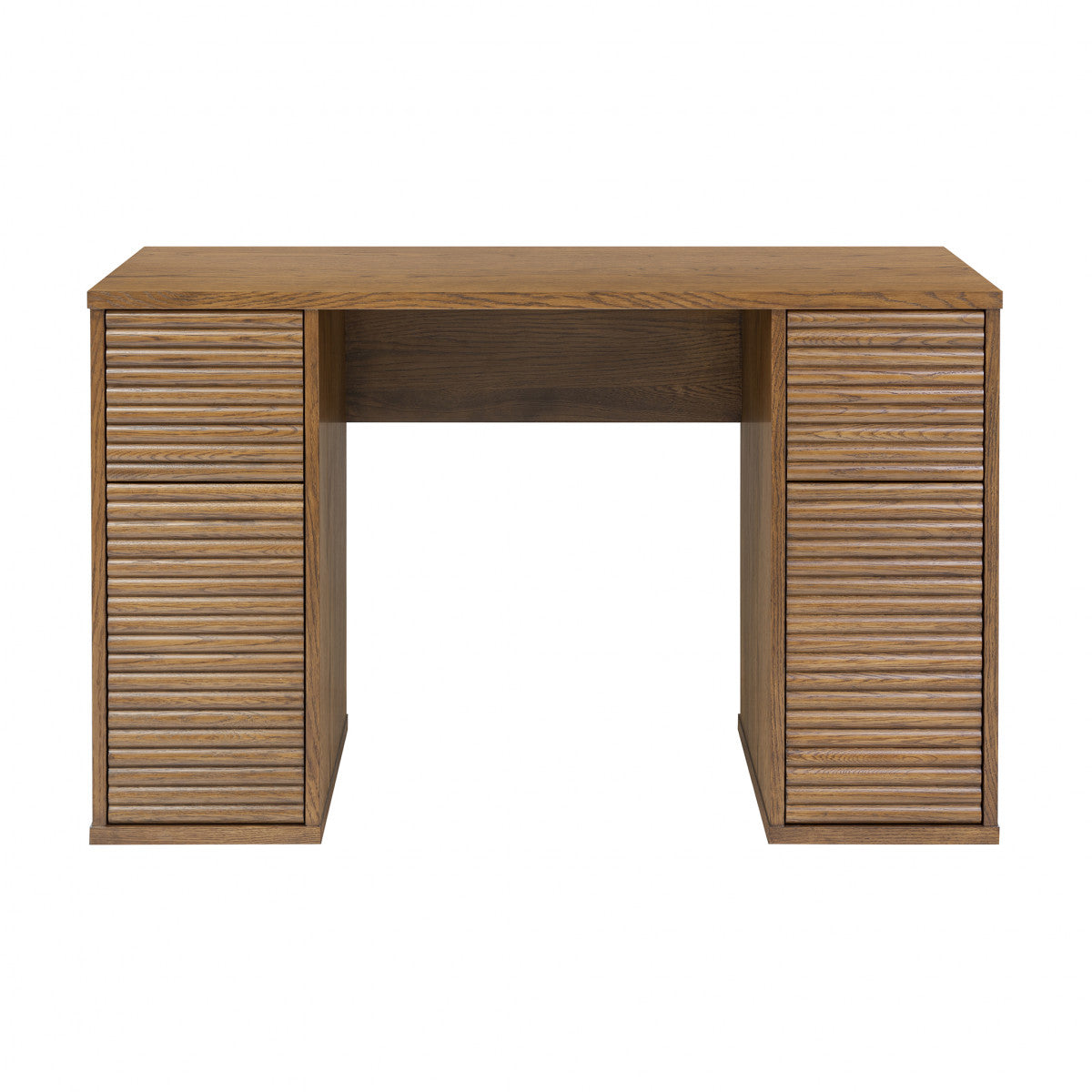 DI Designs Charlton Ribbed Walnut Oak Wood Desk