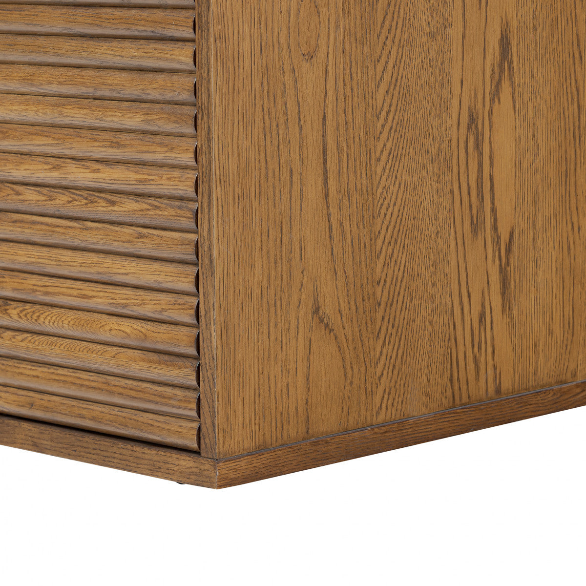 DI Designs Charlton Ribbed Walnut Oak Wood Desk