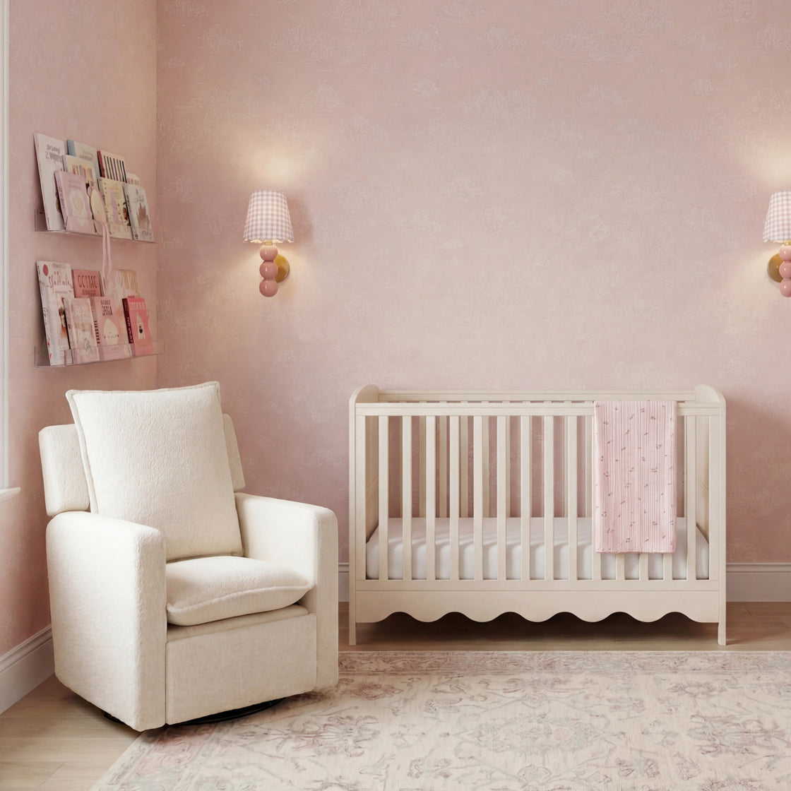 Dancer Cot Bed Cashmere lifestyle